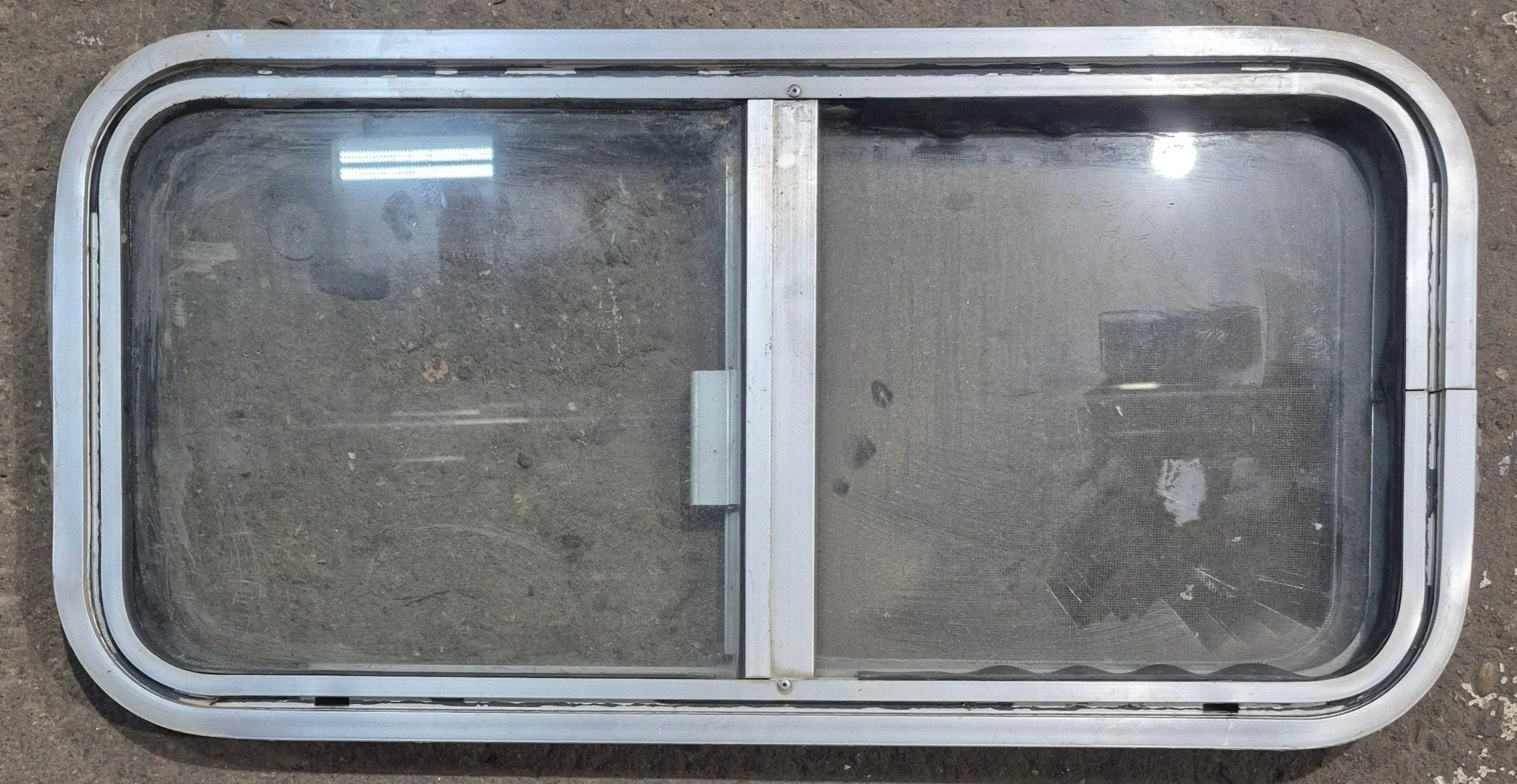 Used Silver Radius Opening Window : 29 1/4 X 14 1/4 X 2" D