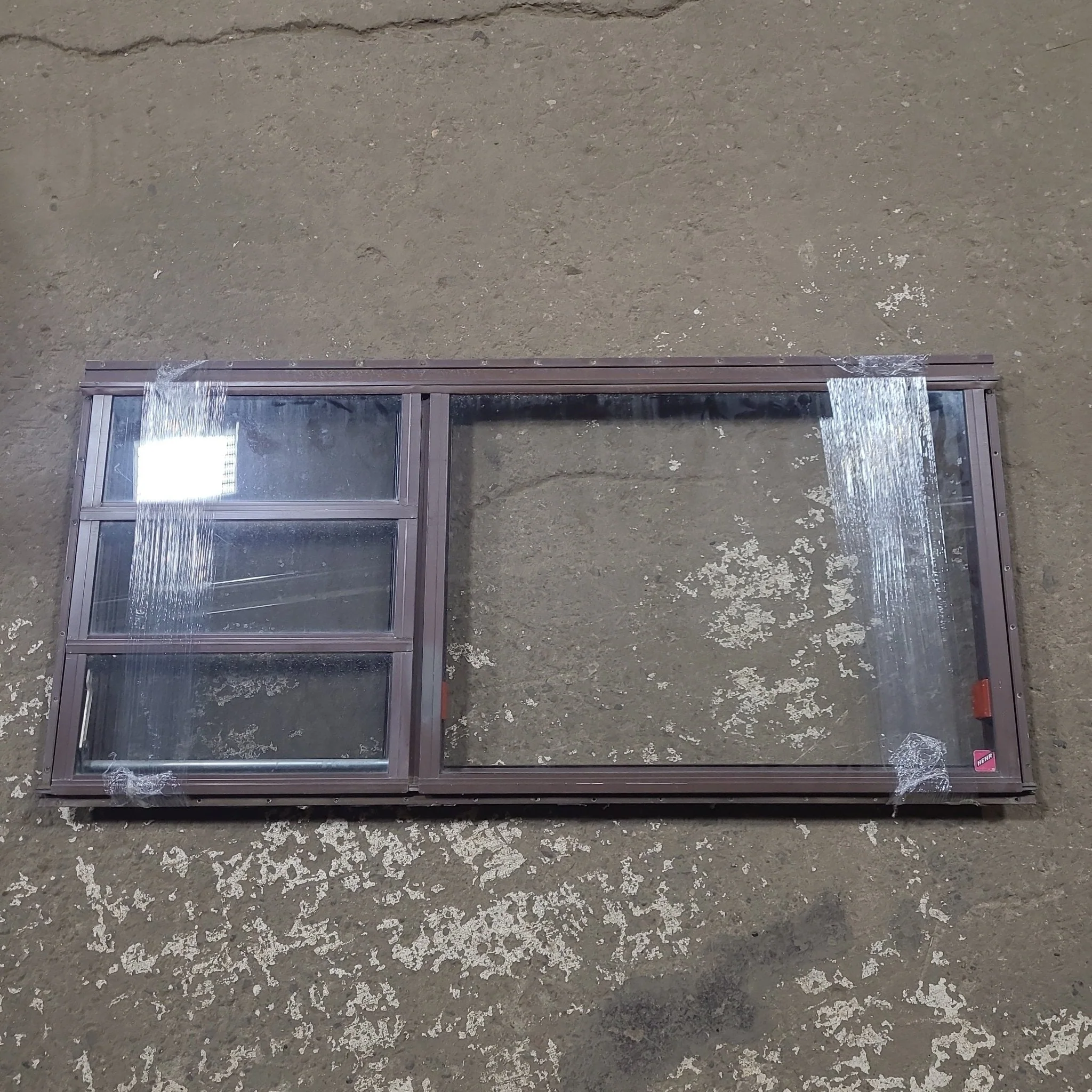 Used Brown Square Emergency Opening Window: 48 1/2" W x 21 1/2" H x 1 1/2" D
