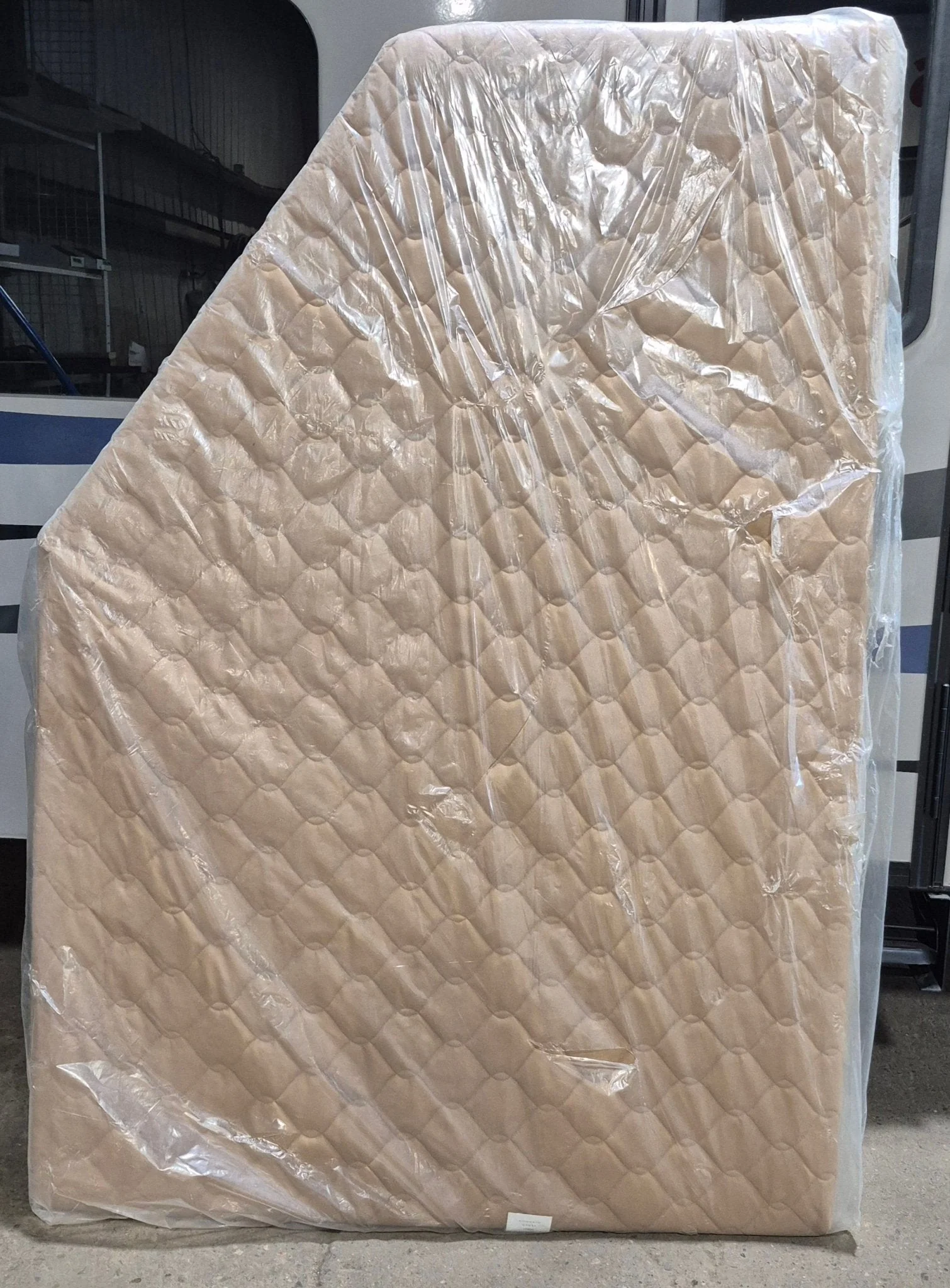 Used Bunk Mattress 74" x 28" x 4" D- with diagonal cut corner