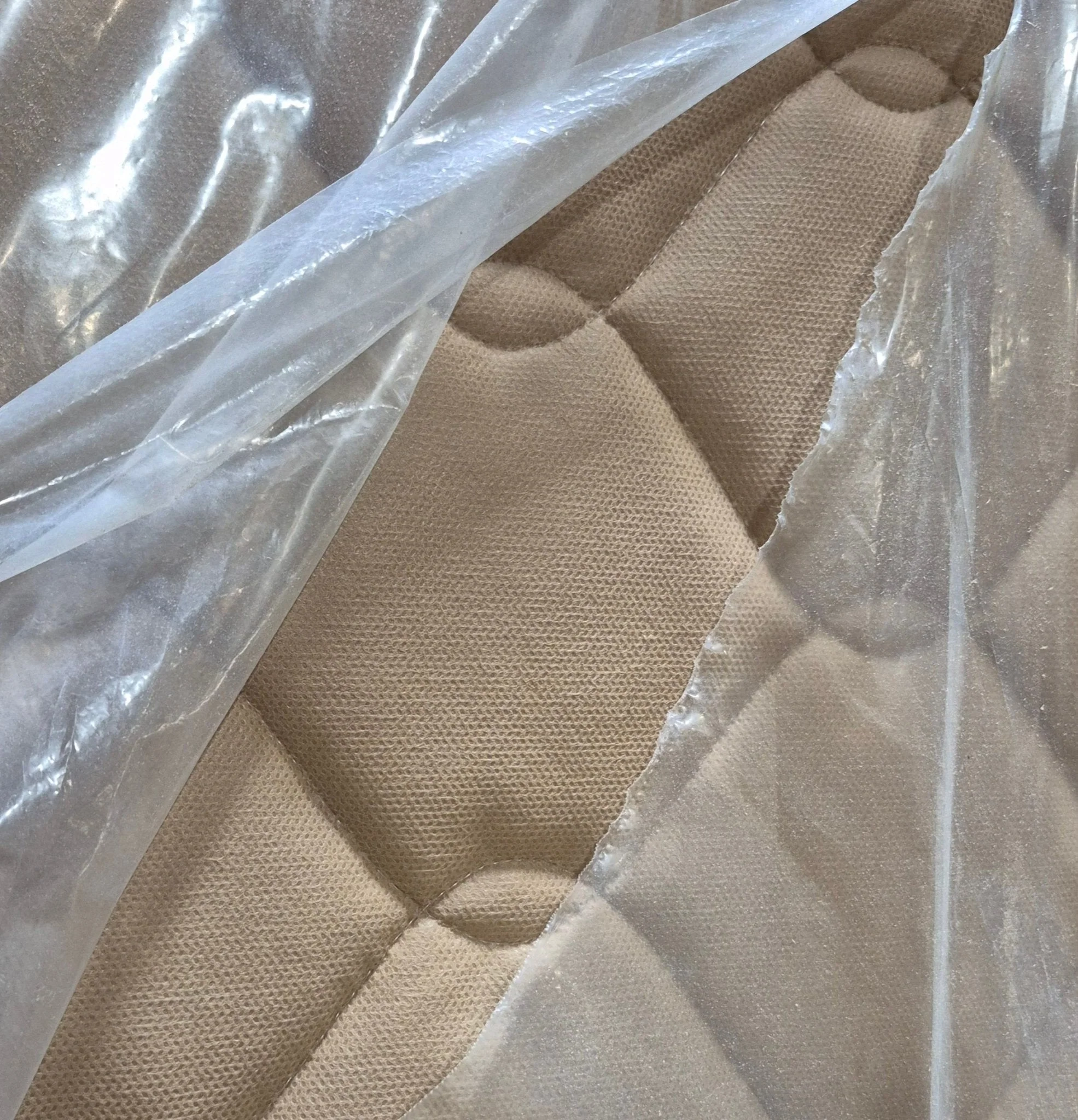 Used Bunk Mattress 74" x 28" x 4" D- with diagonal cut corner - Image 2