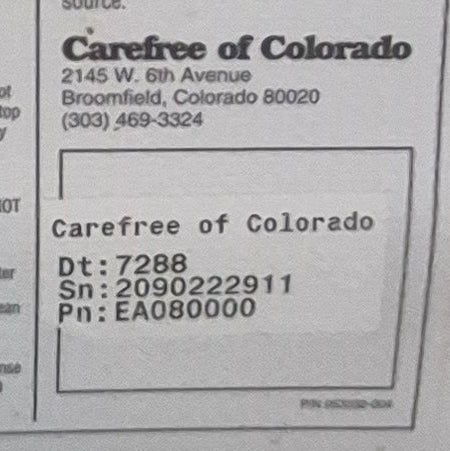 Used Carefree Complete Manual Truck Camper Awning 8' Used Canvas - Image 4