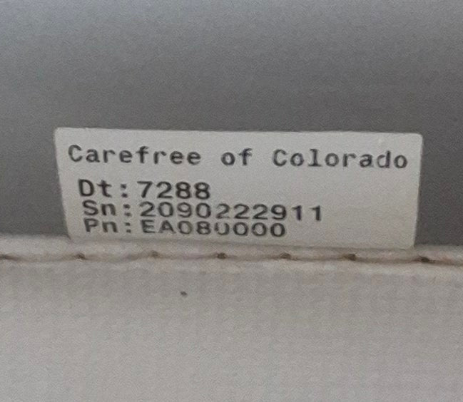 Used Carefree Complete Manual Truck Camper Awning 8' Used Canvas - Image 5