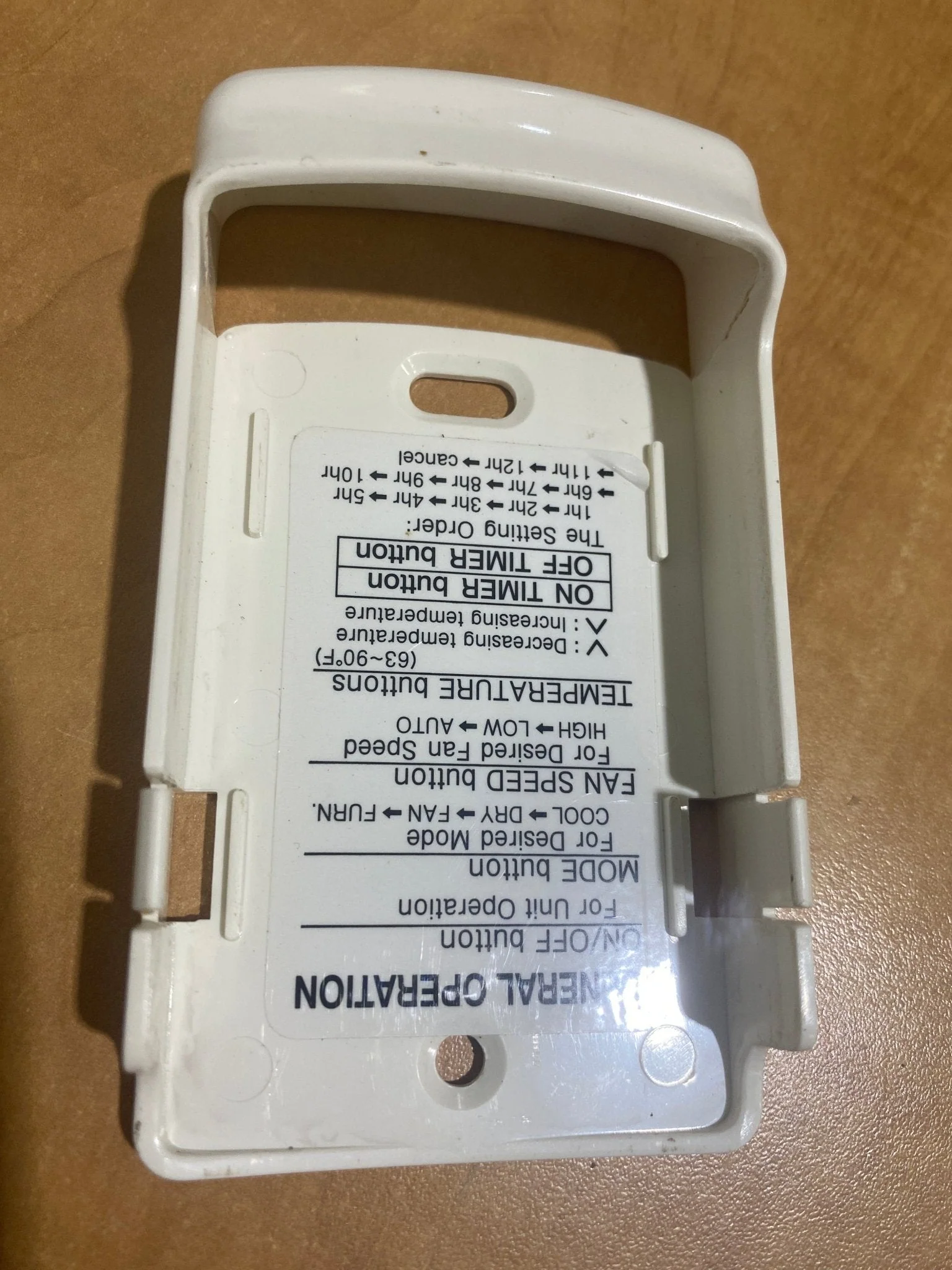 Used Carrier Air Conditioner Remote/ Thermostat Cradle - 44-50020-00 - Image 3