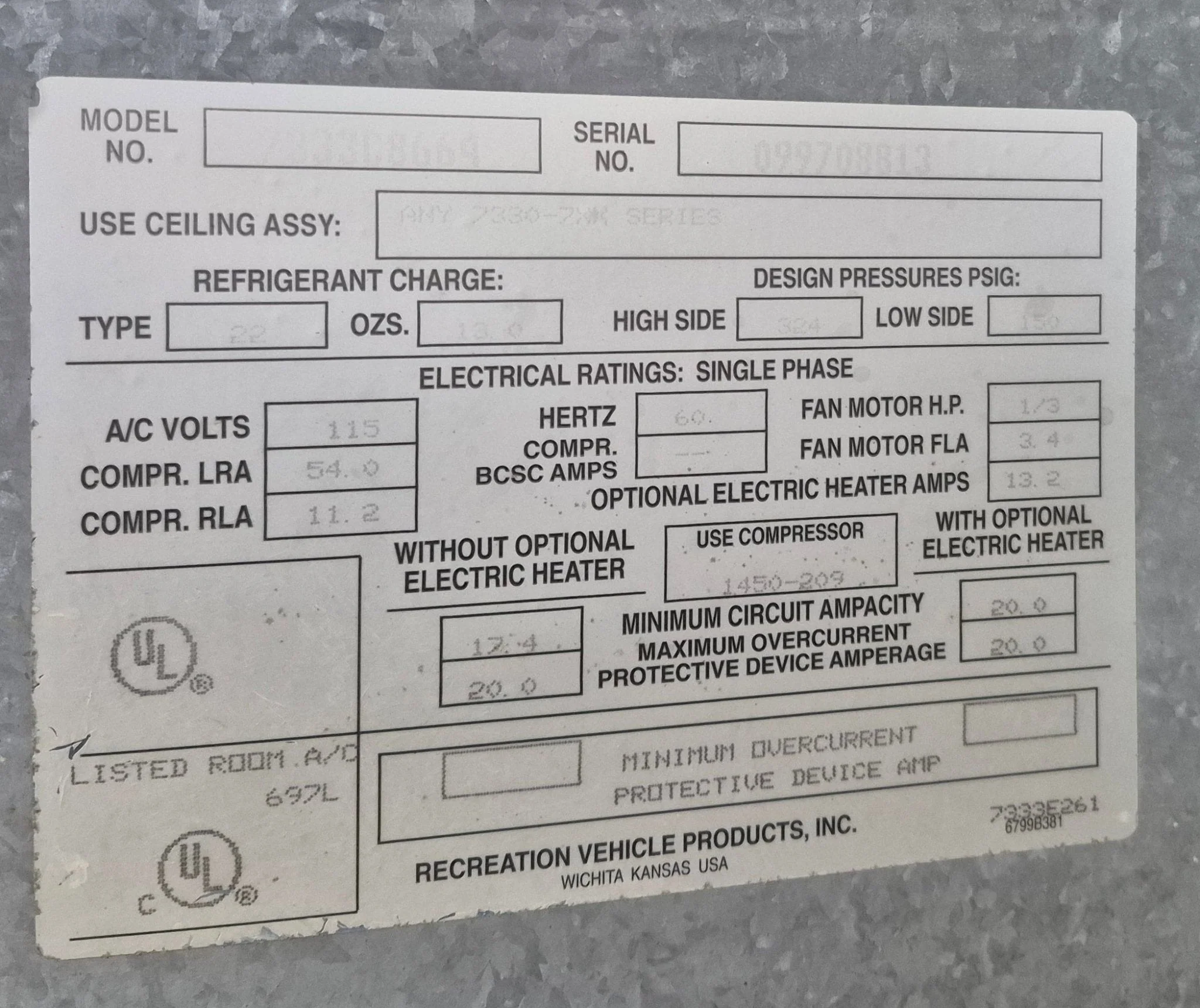 Used Coleman Air Conditioner, Head Unit, 13500 BTU, Cool Only - 7333C8664 - Image 8