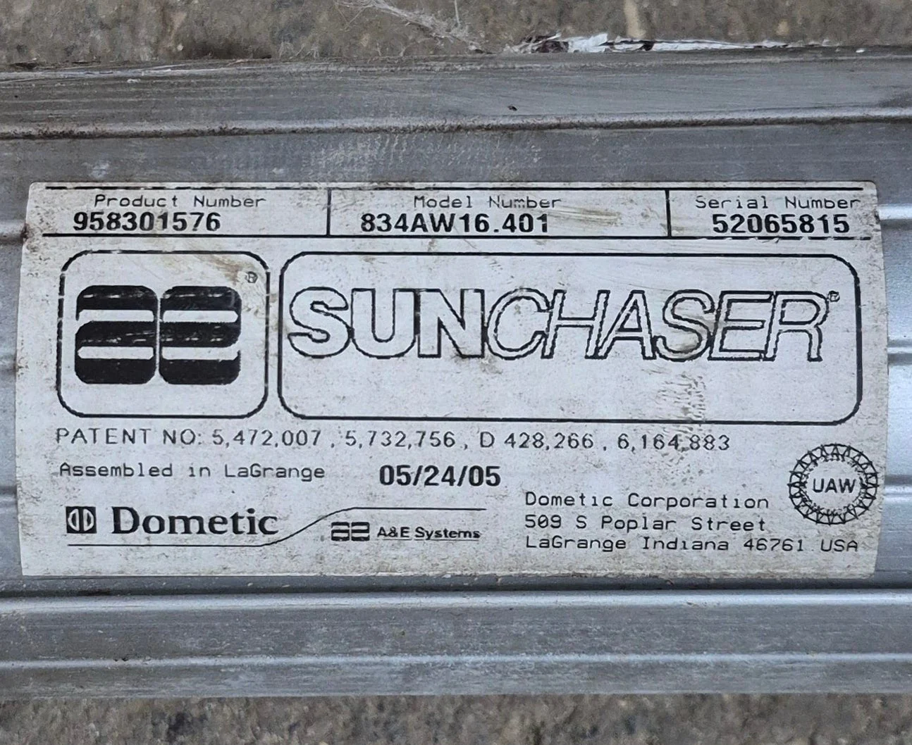 Used Complete Manual Awning Dometic 16' New Canvas - Image 8
