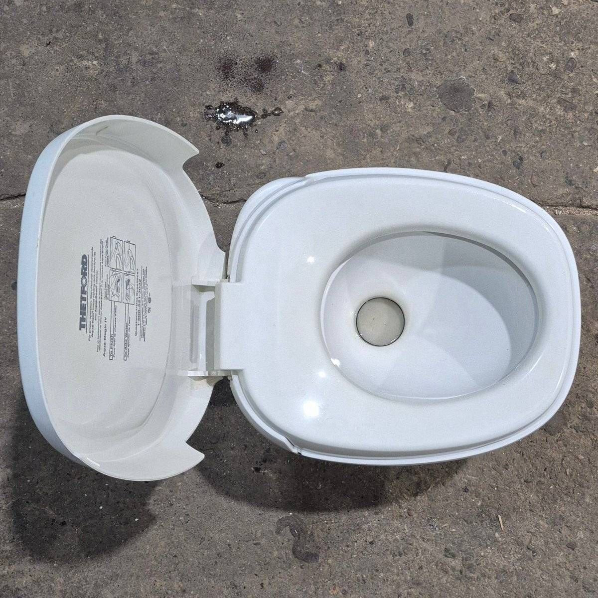 Used Complete Thetford Toilet, Foot Flush, High Profile, White - AQUA MAGIC IV , 24820 - Image 4