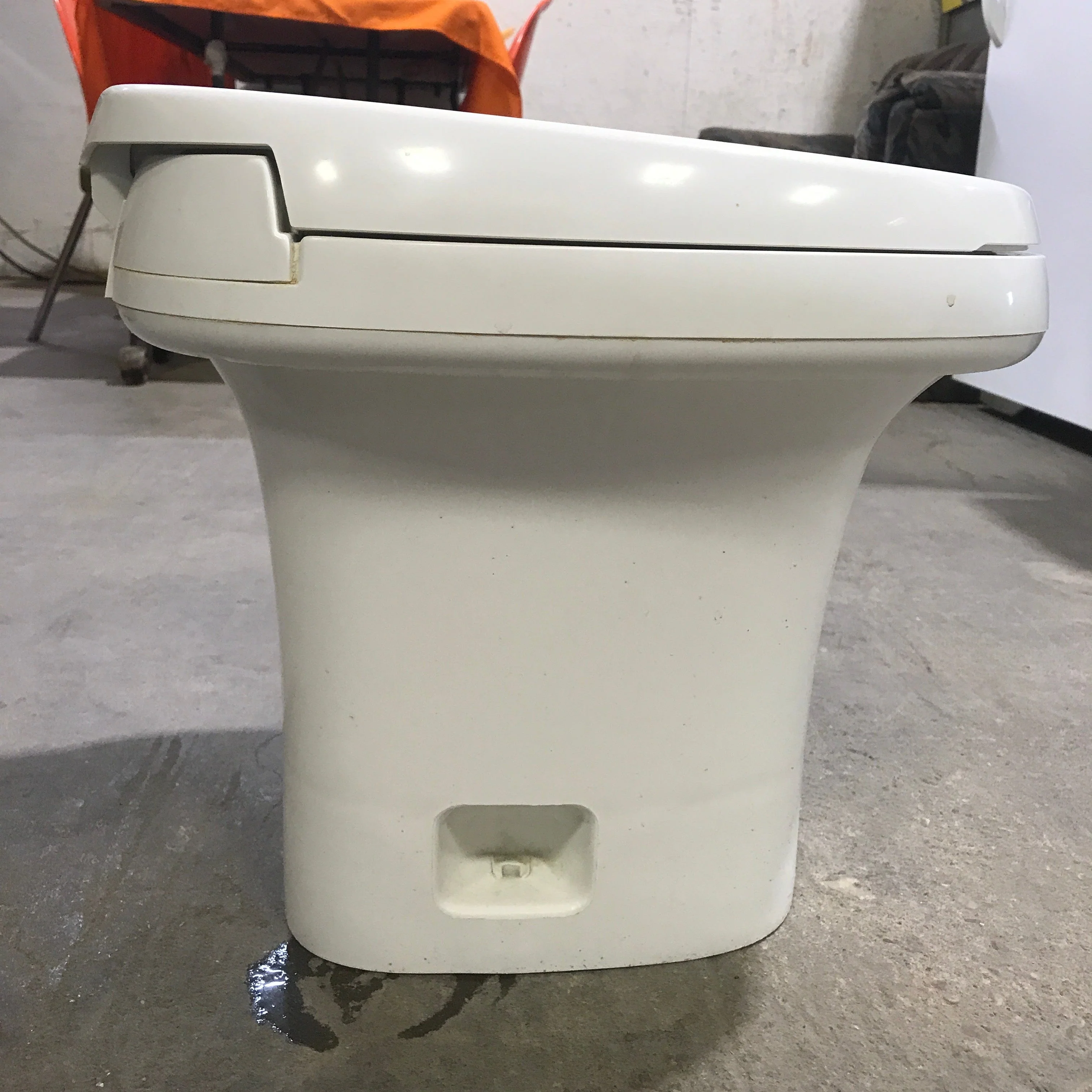 Used Complete Thetford Toilet, Hand Flush, High Profile, Off-White - AQUA MAGIC IV , 24024 - Image 5