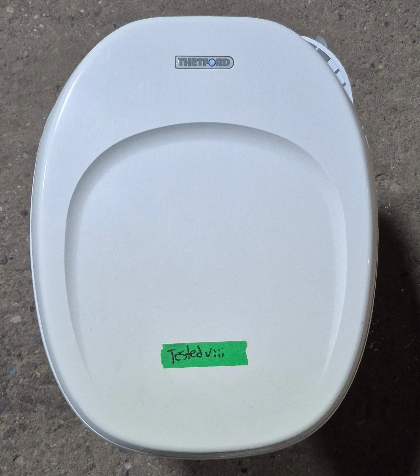 Used Complete Thetford Toilet, Hand Flush, High Profile, Off-White - AQUA MAGIC IV , 24920 - Image 3