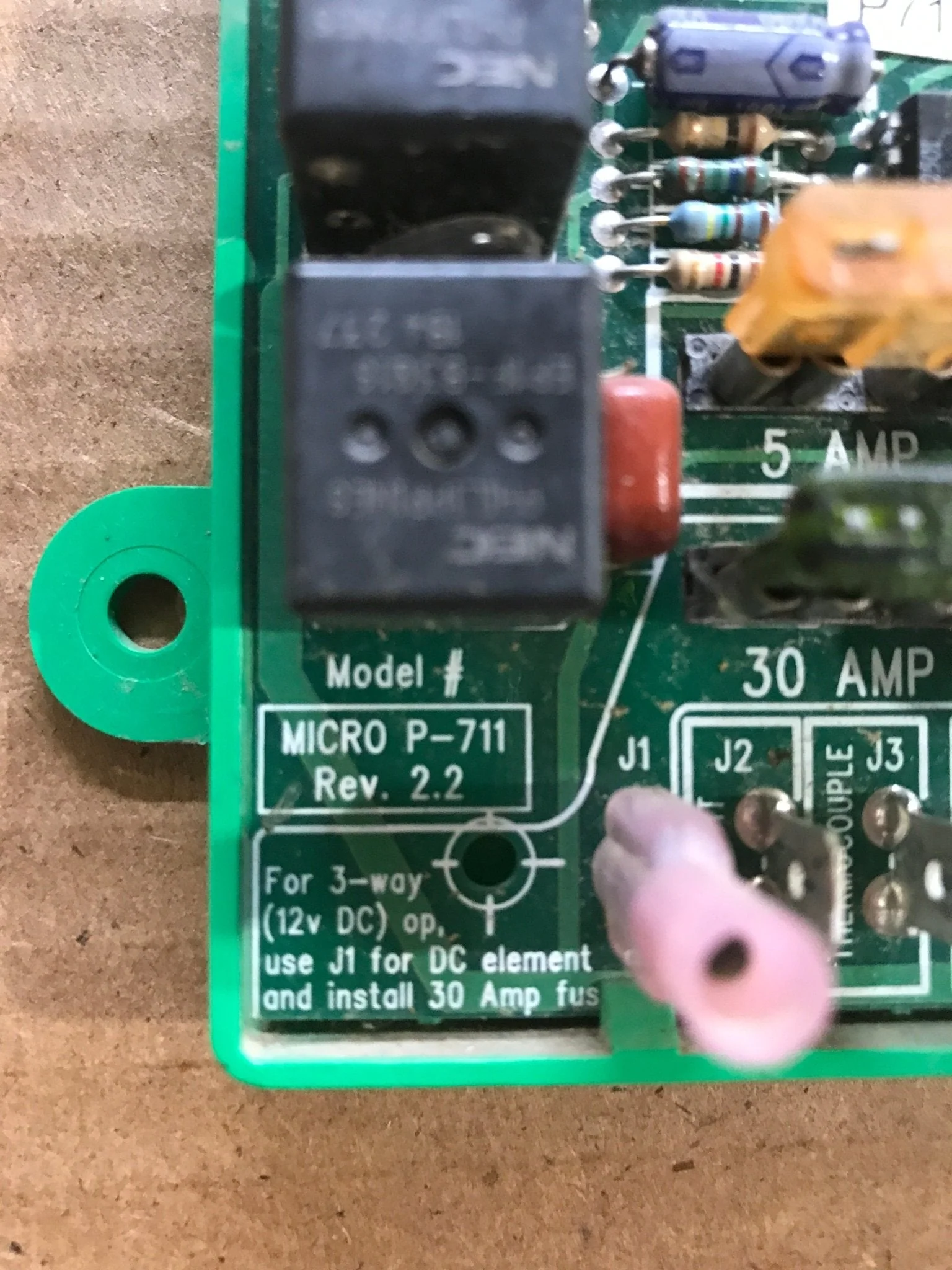 Used Dinosaur Electrics Refrigerator Control Board - Micro P-711 , 3308741.002 - Image 2