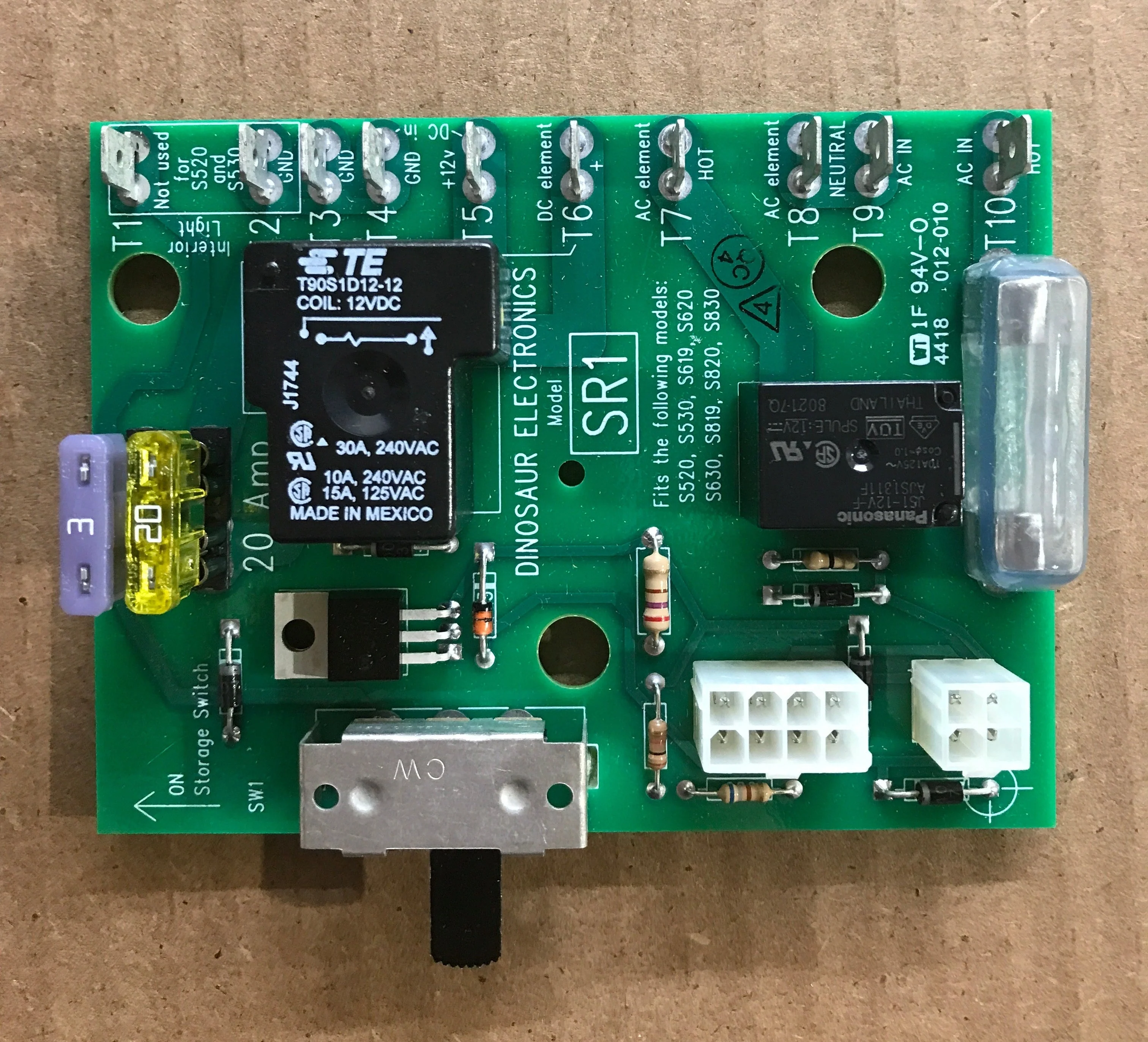 Used Dinosaur Electronics Refrigerator Main Power Control Board - SERVEL SR1 - Image 2