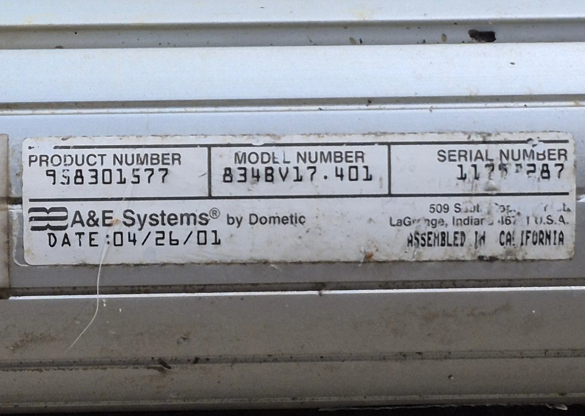Used Dometic/ A&E Awning Roller Tube 17' - Image 2