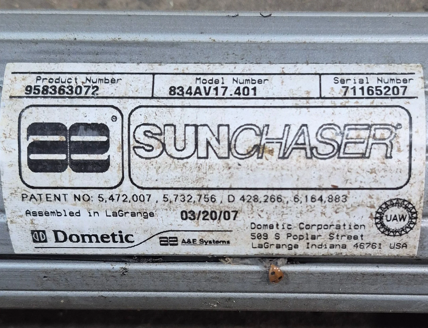 Used Dometic/ A&E Awning Roller Tube 17' - Image 4