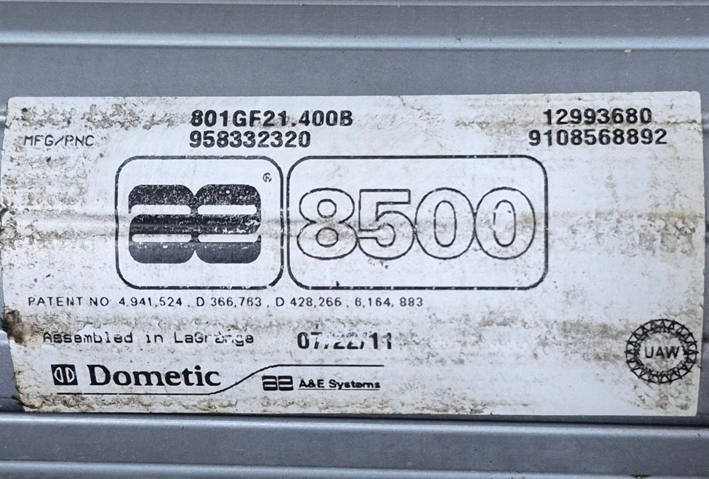 Used Dometic/ A&E Awning Roller Tube 23' - Image 4