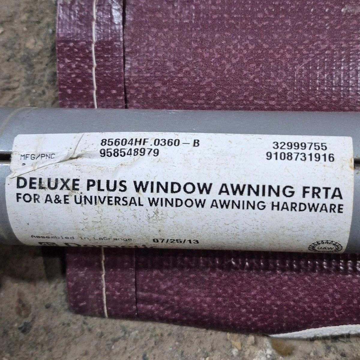 Used Dometic/ A&E Deluxe Plus Window Awning, White Hardware, 3' - 85604HF.0360-B - Image 3