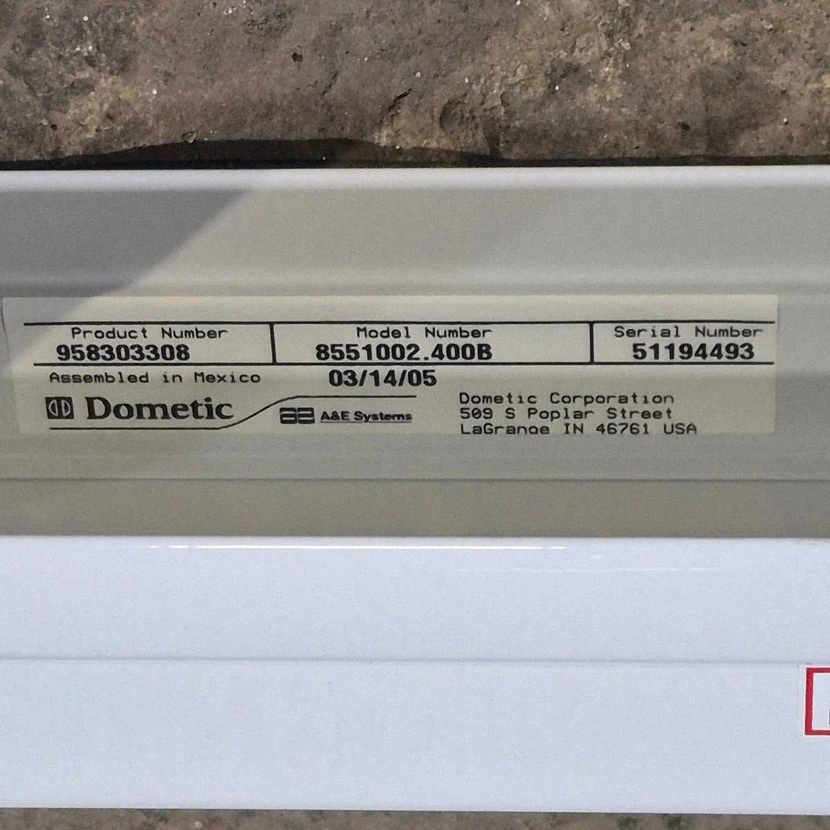Used Dometic Awning Arm, Drive (Front) Powered, White, 65 1/2" - WeatherPro , 8551002.400B - Image 6