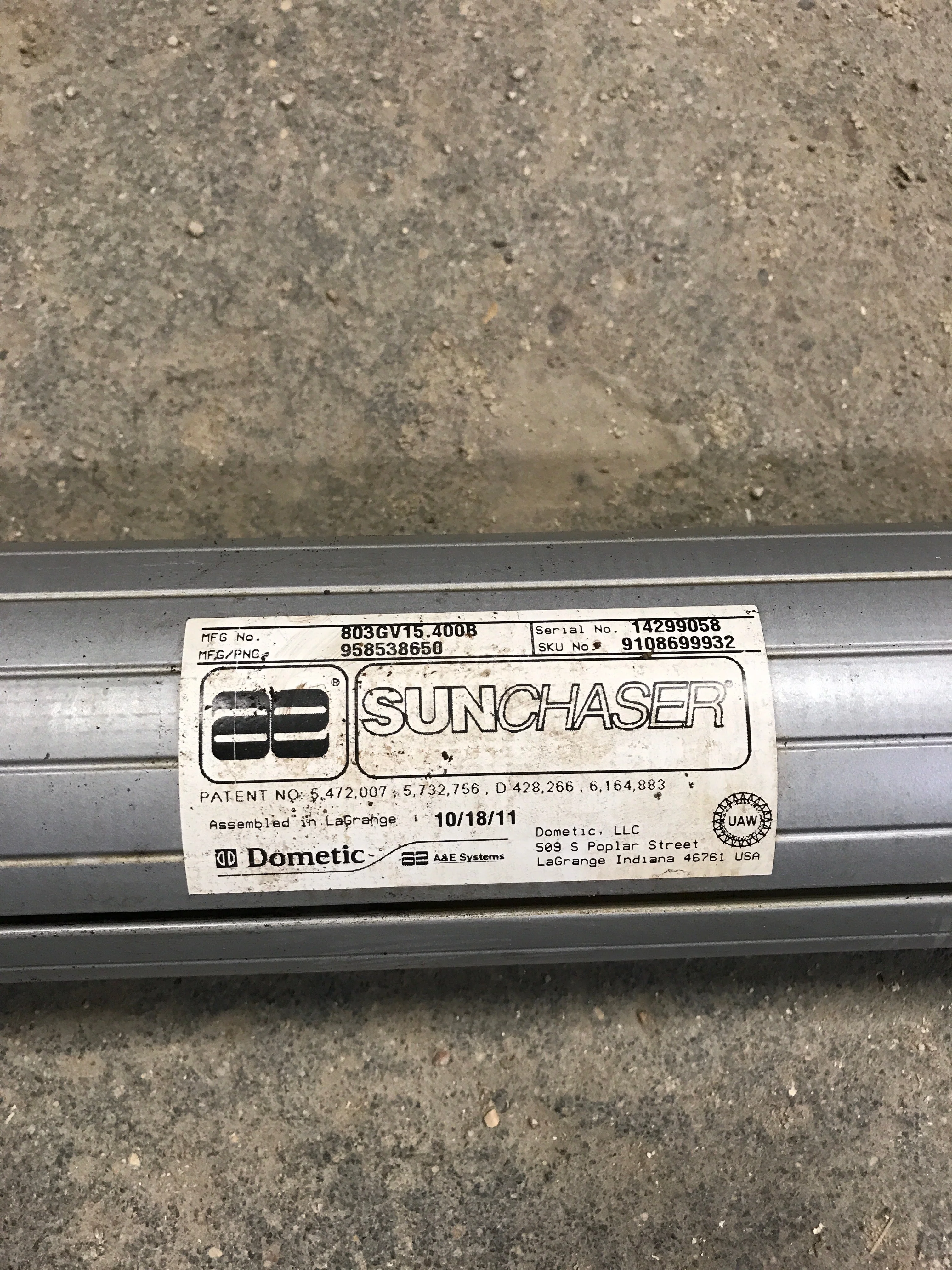 Used Dometic Awning Roller Tube 15' - Image 2