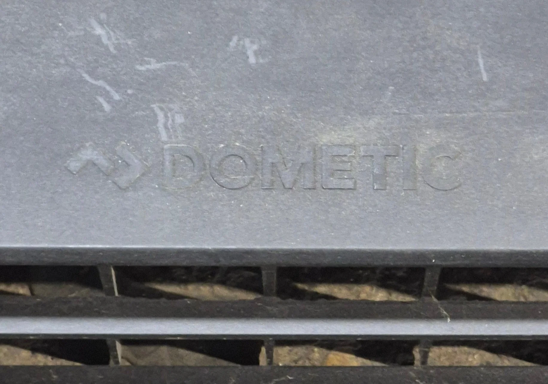 Used Dometic Black Air Intake Side Refrigerator Vent- HAS FRAME - Image 2
