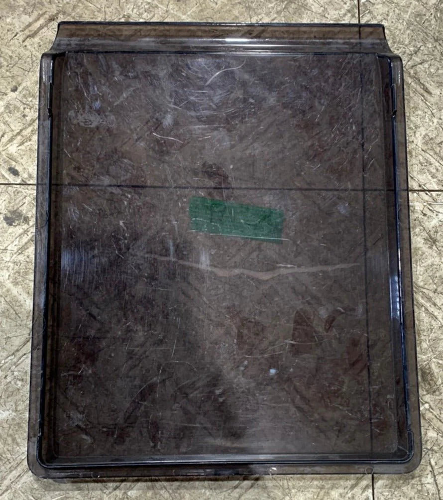 Used Dometic Crisper Bin Cover (Black) 2002727010 Old Style 9 5/8" x 11 5/8" D