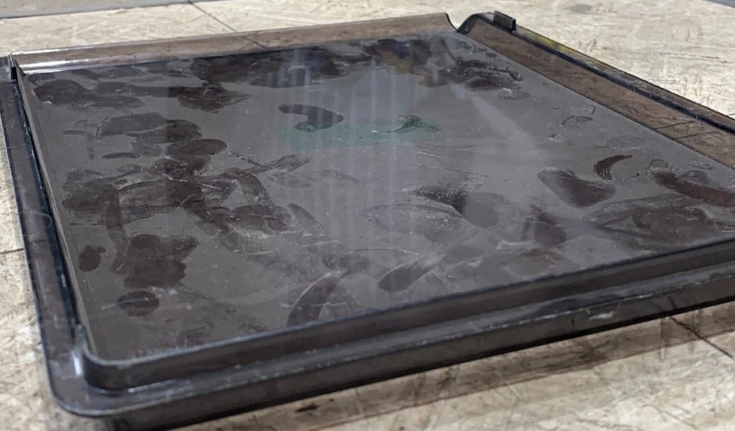 Used Dometic Crisper Bin Cover (Black) 2002727010 Old Style 9 5/8" x 11 5/8" D - Image 5