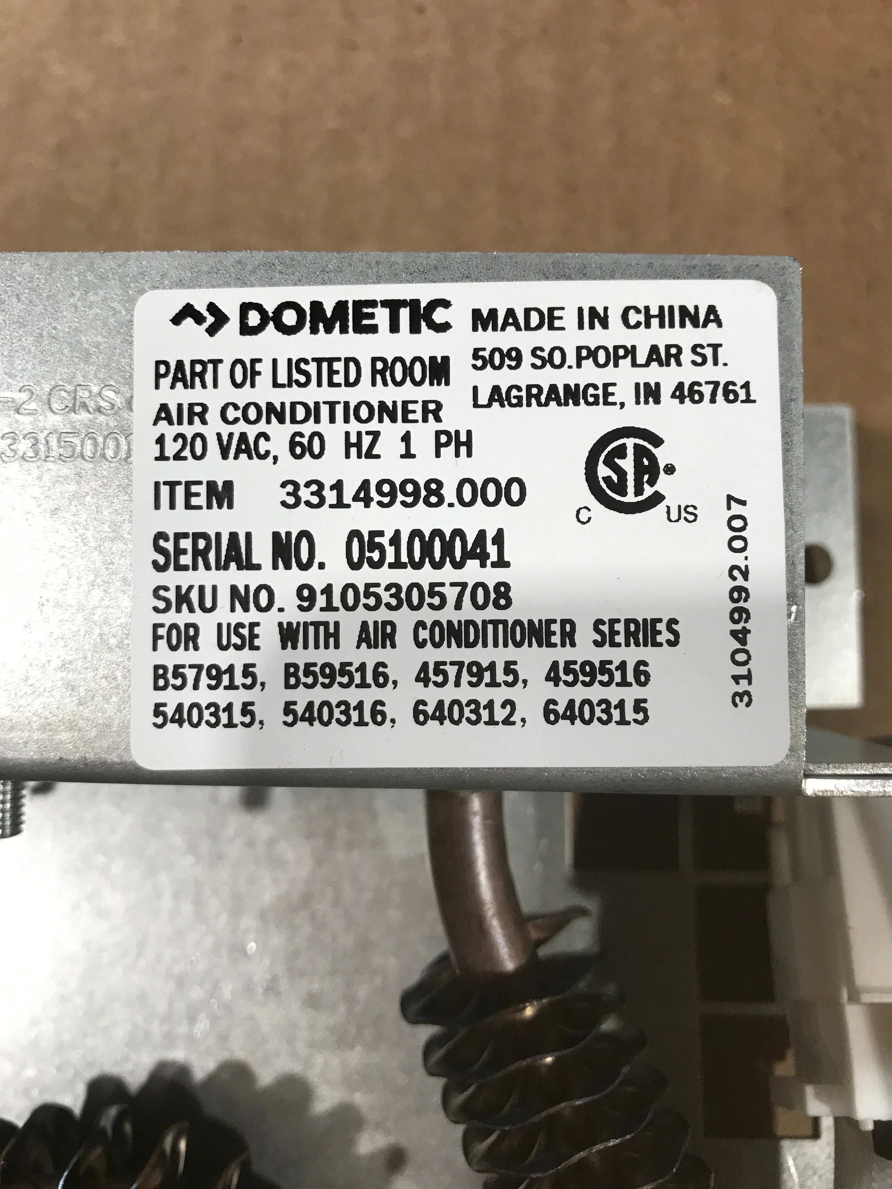 Used Dometic / Duo-therm Heat Strip, Non-Ducted - 3314998.000 - Image 2