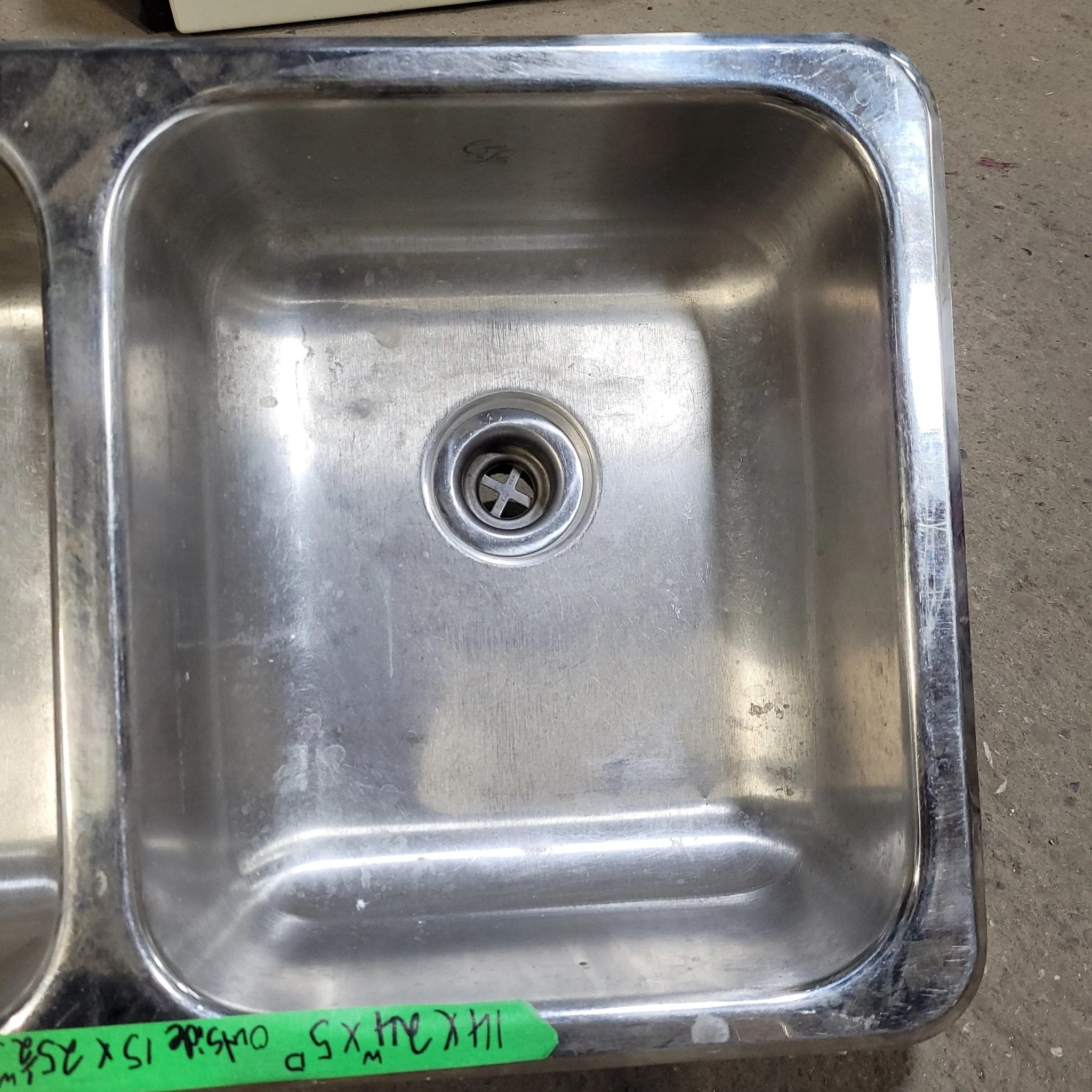 Used Double Kitchen Sink 25 1/2” W x 15” L - Image 3