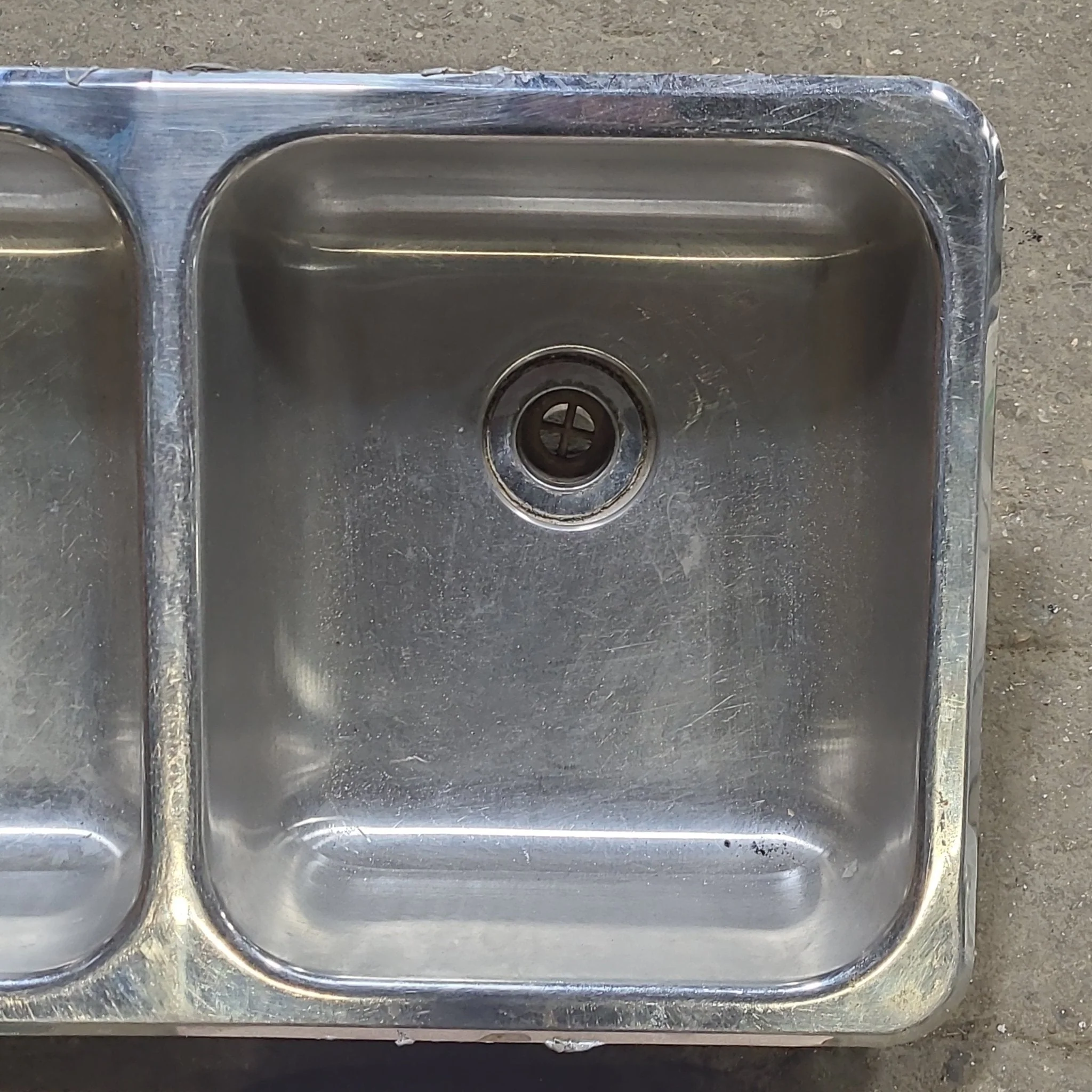 Used Double Kitchen Sink 25 3/8” W X 15 1/4” L - Image 3
