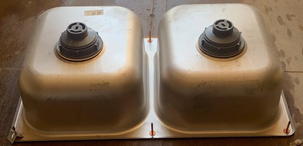 Used Double Kitchen Sink 27” w x 16” L - Image 5