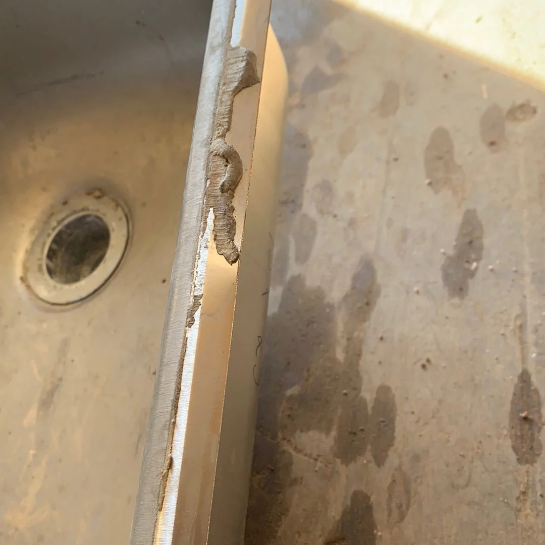 Used Double Kitchen Sink 27” w x 16” L - Image 2