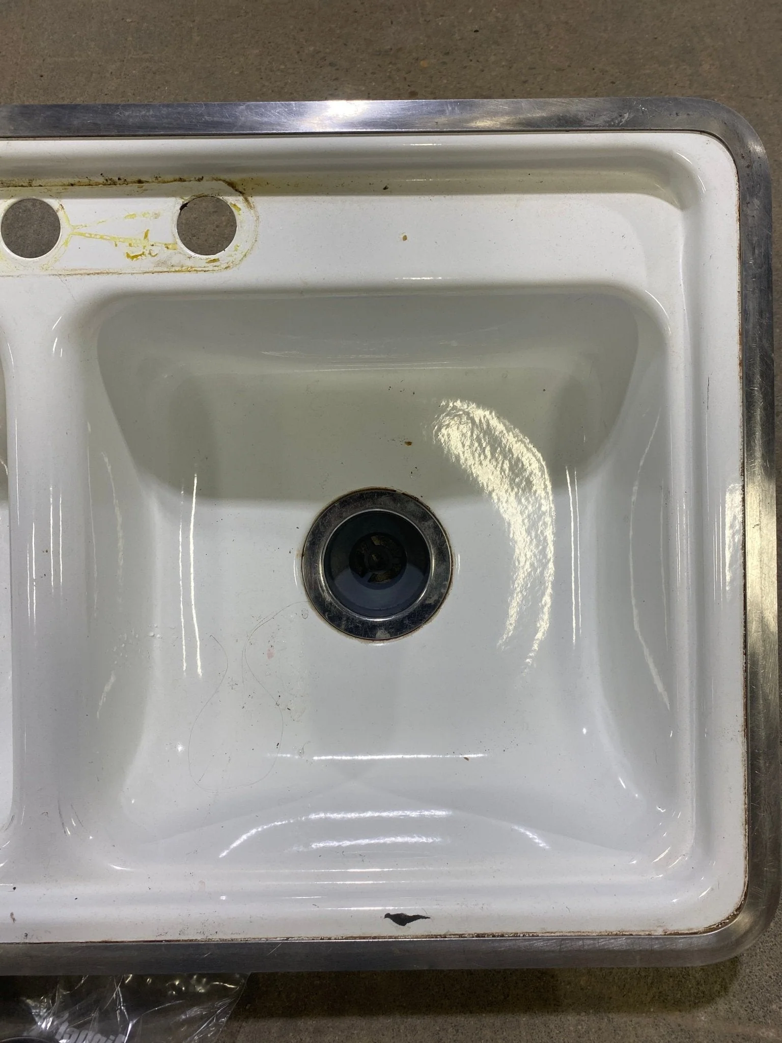 Used Double Kitchen Sink 33” W x 19” L - Image 3