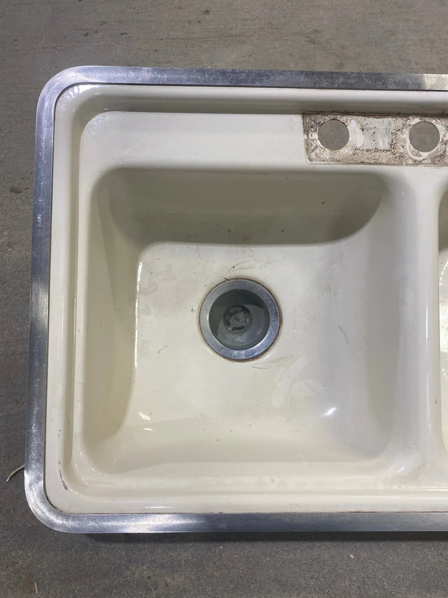 Used Double Kitchen Sink 33” W x 19” L - Image 2