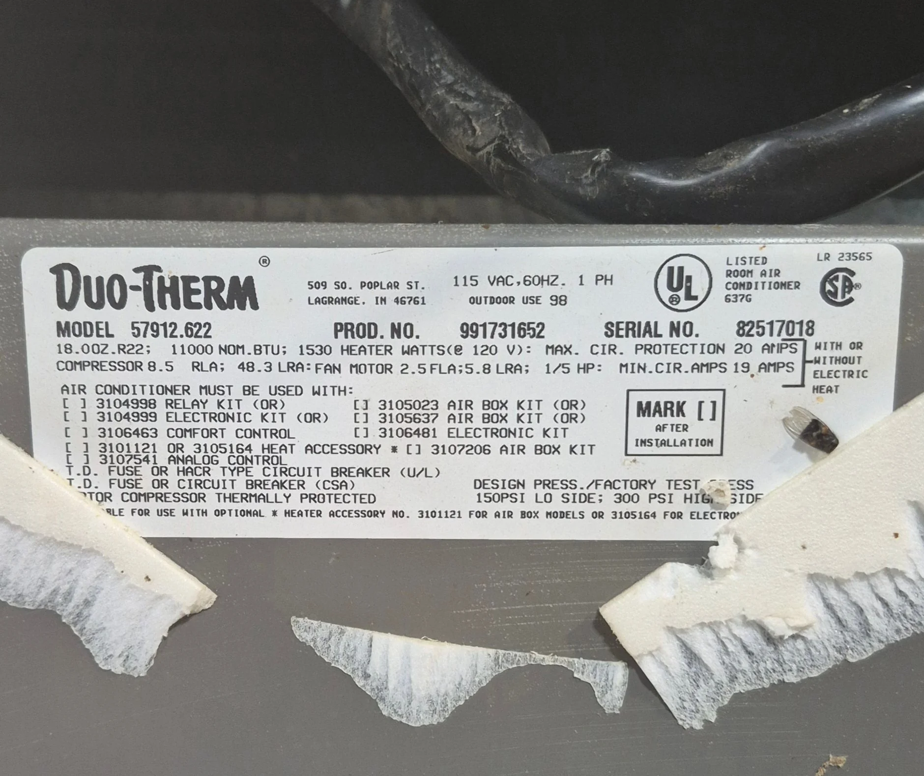 Used Duo-Therm Air conditioner, Head Unit, 11000 BTU, Cool Only - 57912.622 - Image 8