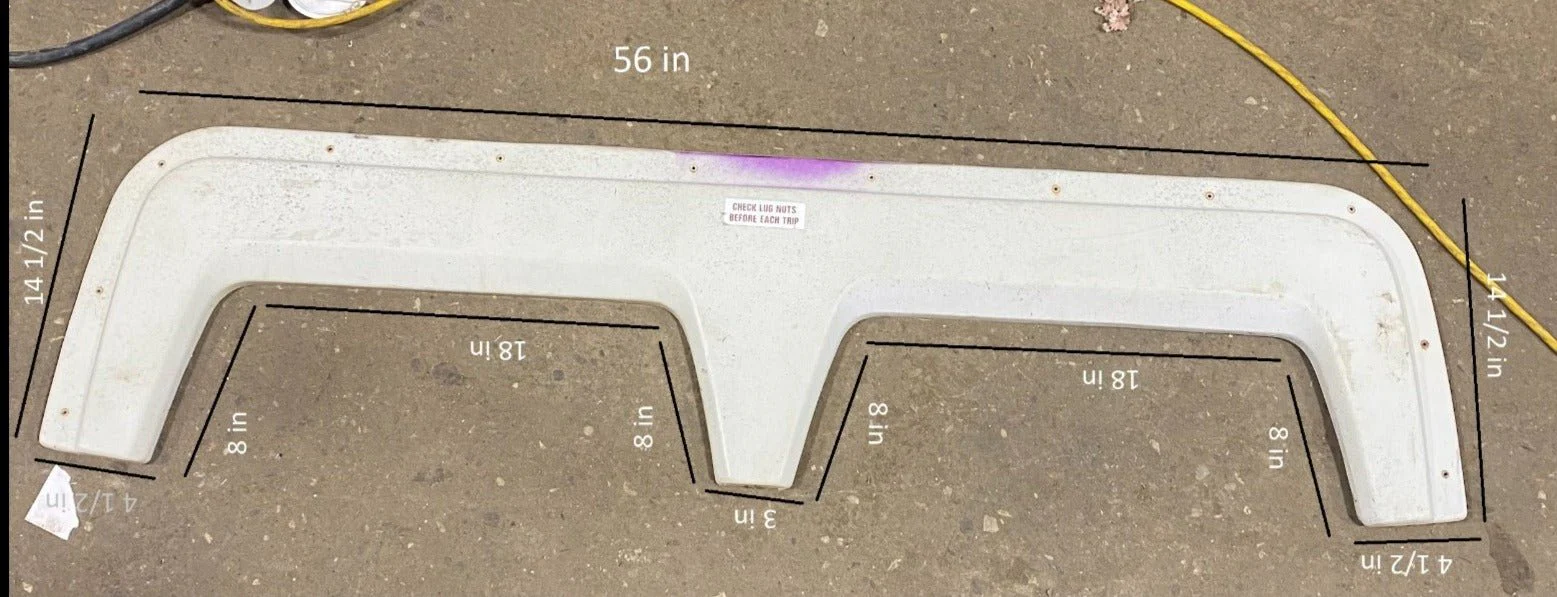 Used Fender Skirt 56" X 14 1/2" - Image 2