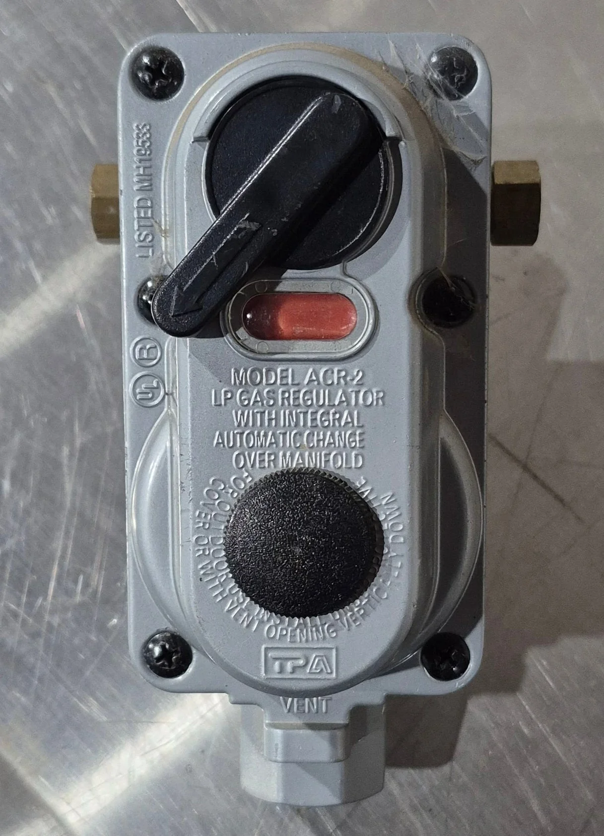 Used Flame King Propane Regulator Model, Grey - ACR-2