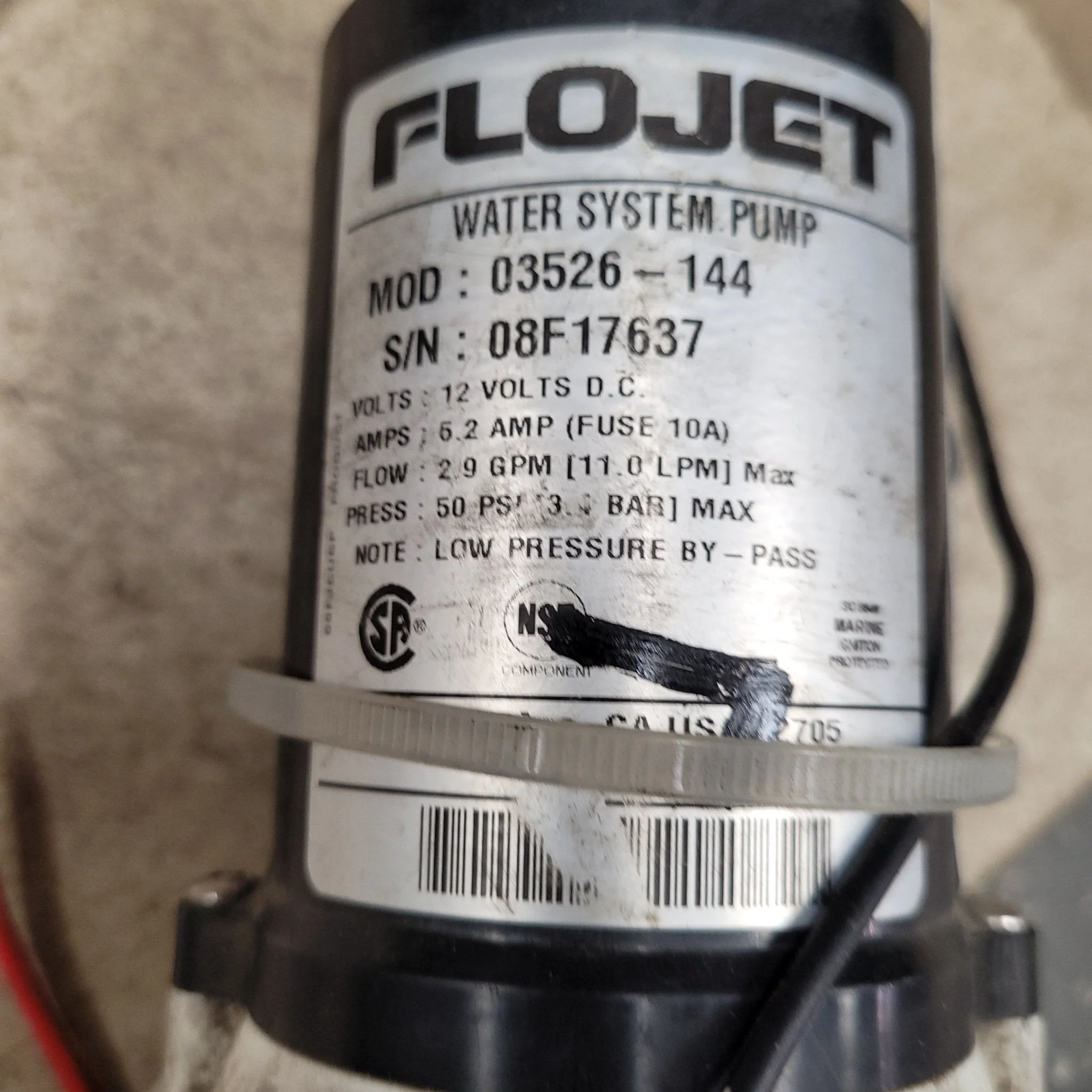 Used FLOJET Water Pump - 03526-144 - Image 2