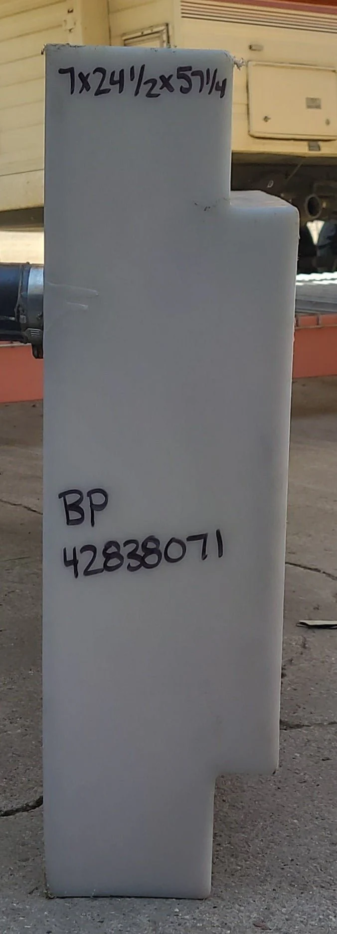 Used Fresh Water Tank 7” H x 24 1/2” W x 57 1/4” L