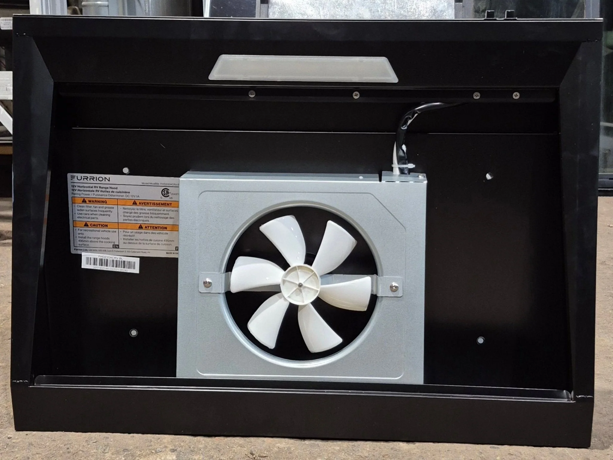 Used Furrion RV Range Hood Fan Non-ducted - FHO23SACRV-BL - Image 3
