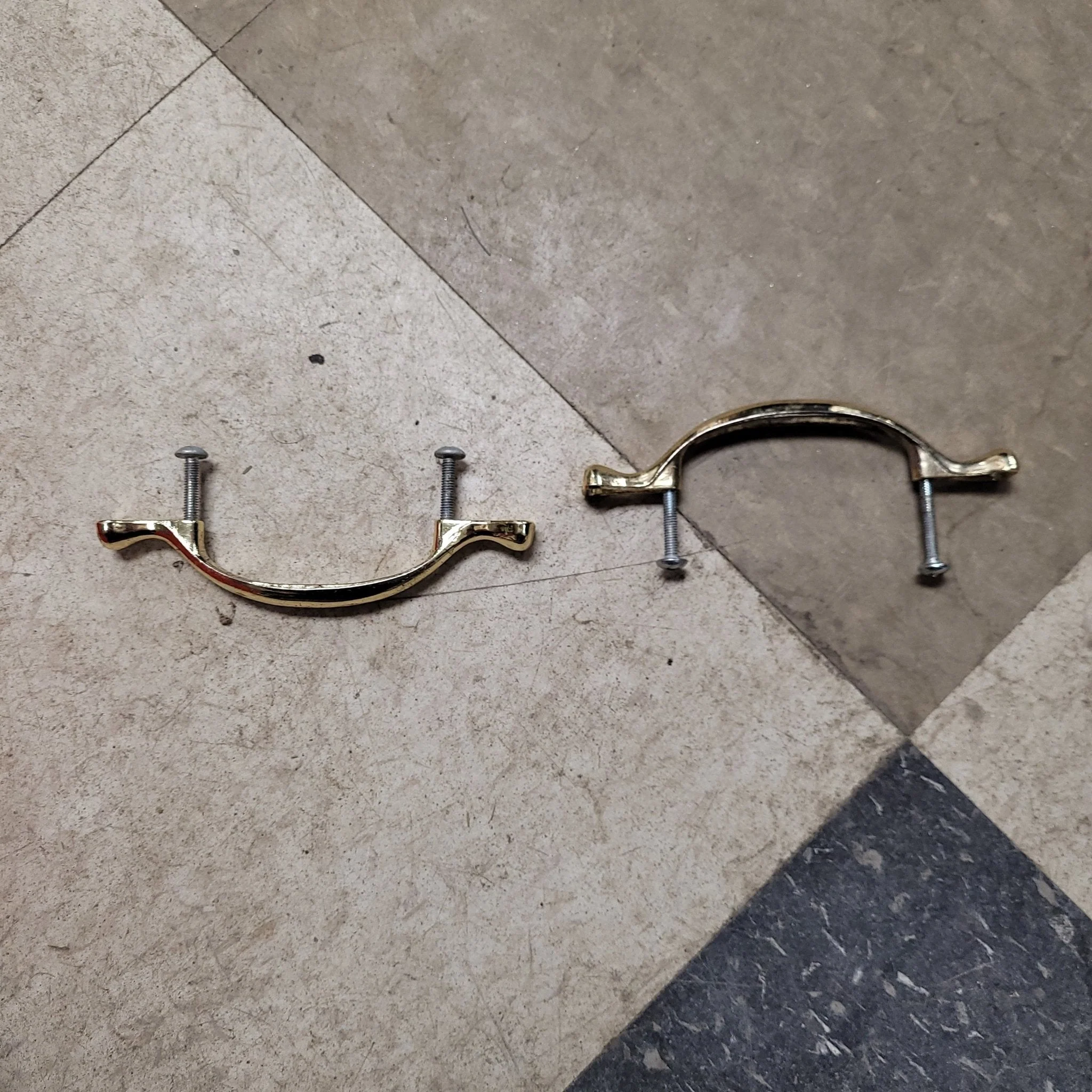 Used Gold Cabinet Handle 3" Hole Spacing