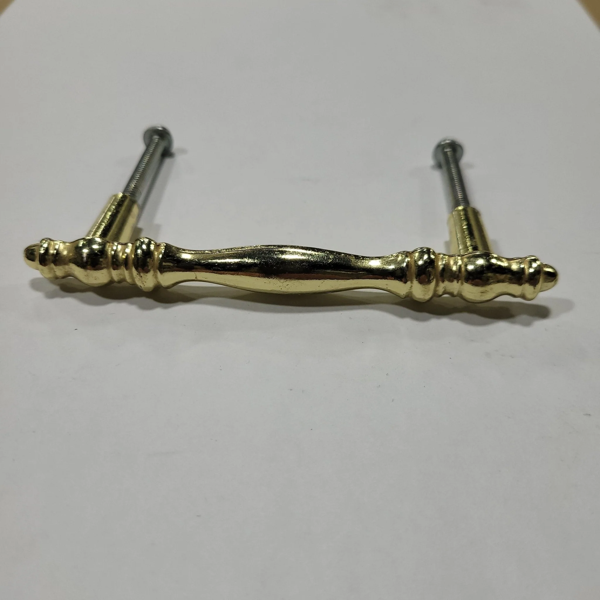 Used Gold Cabinet Handle With 3" Hole Spacing - Image 2