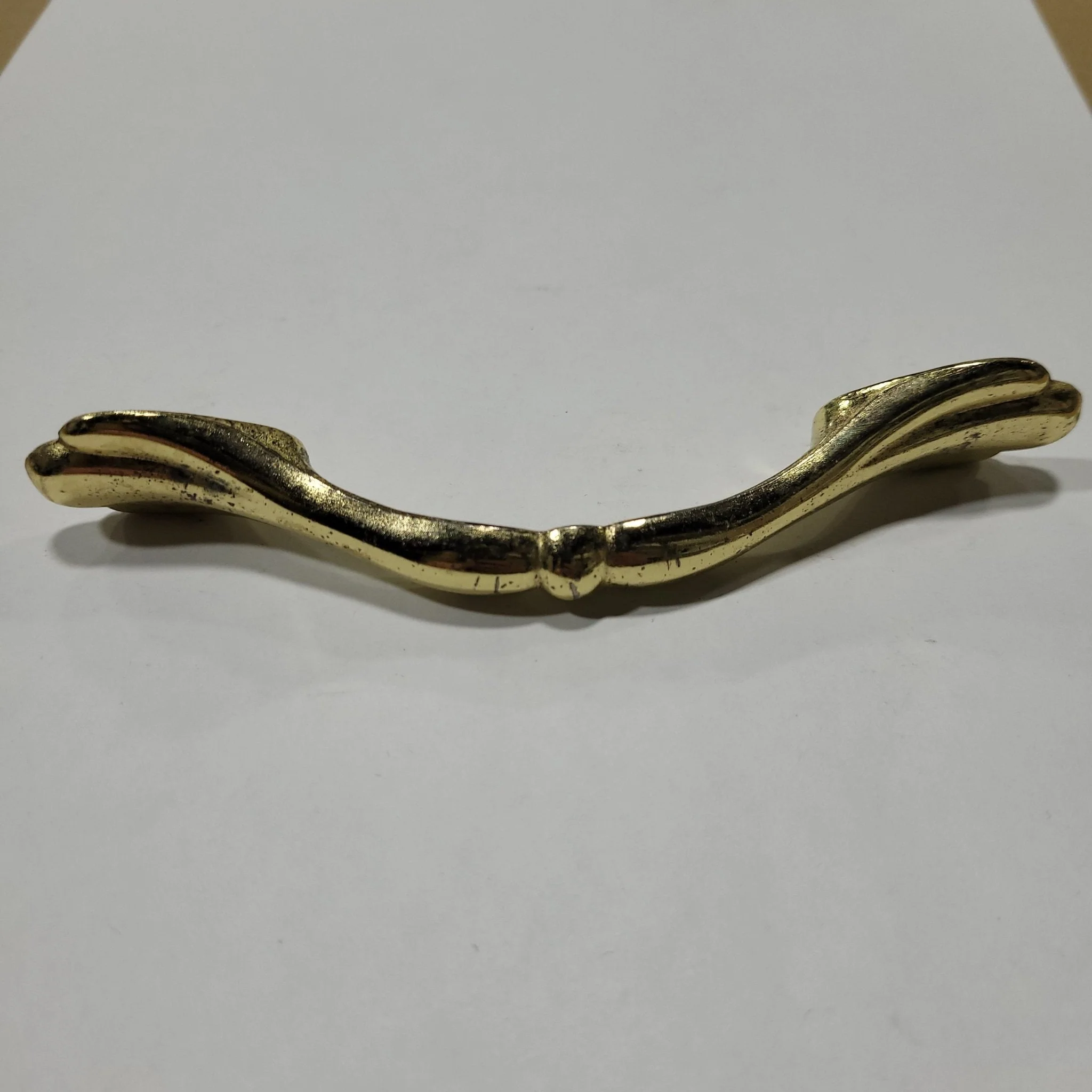 Used Gold Cabinet Handle With 3" Hole Spacing - Image 3