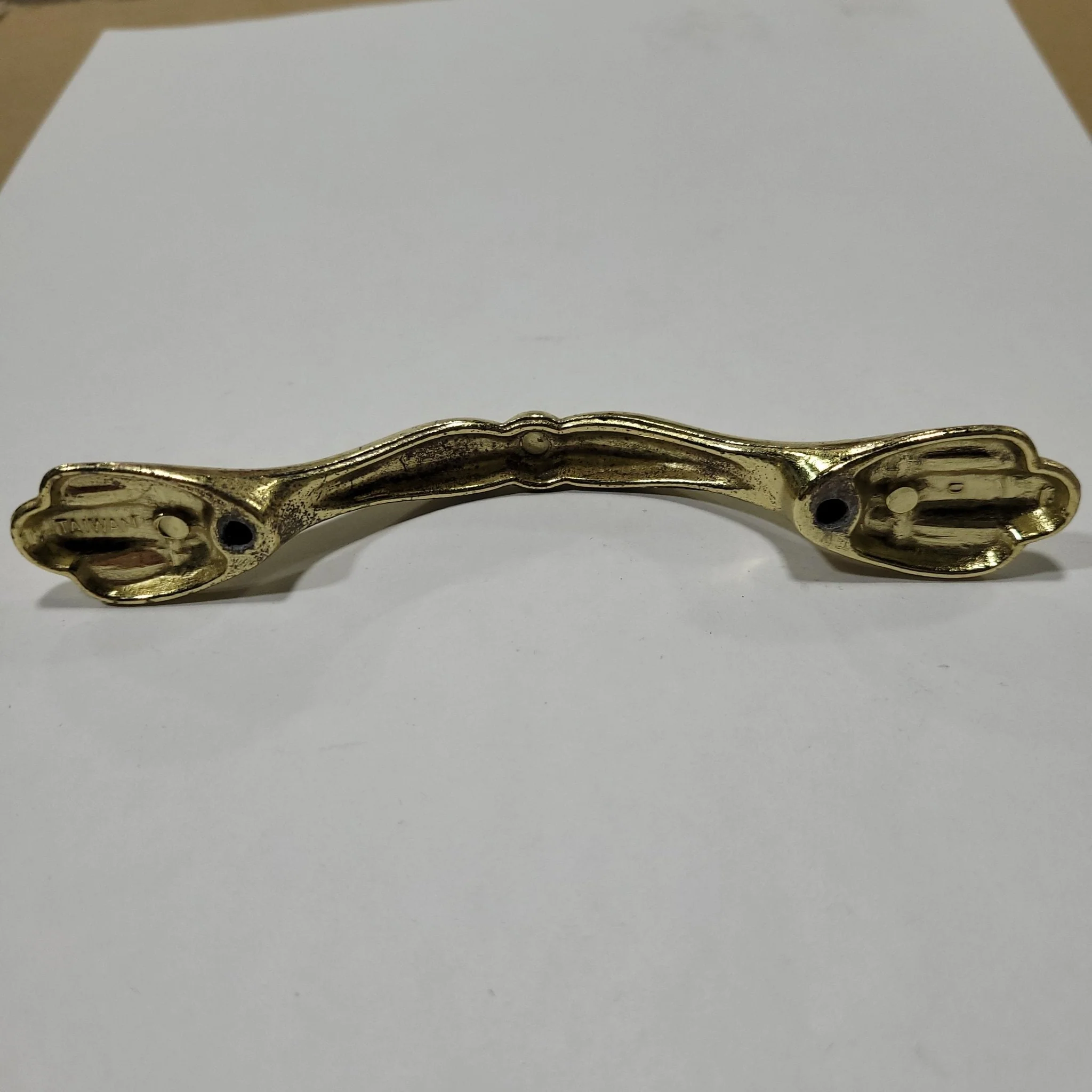 Used Gold Cabinet Handle With 3" Hole Spacing - Image 4