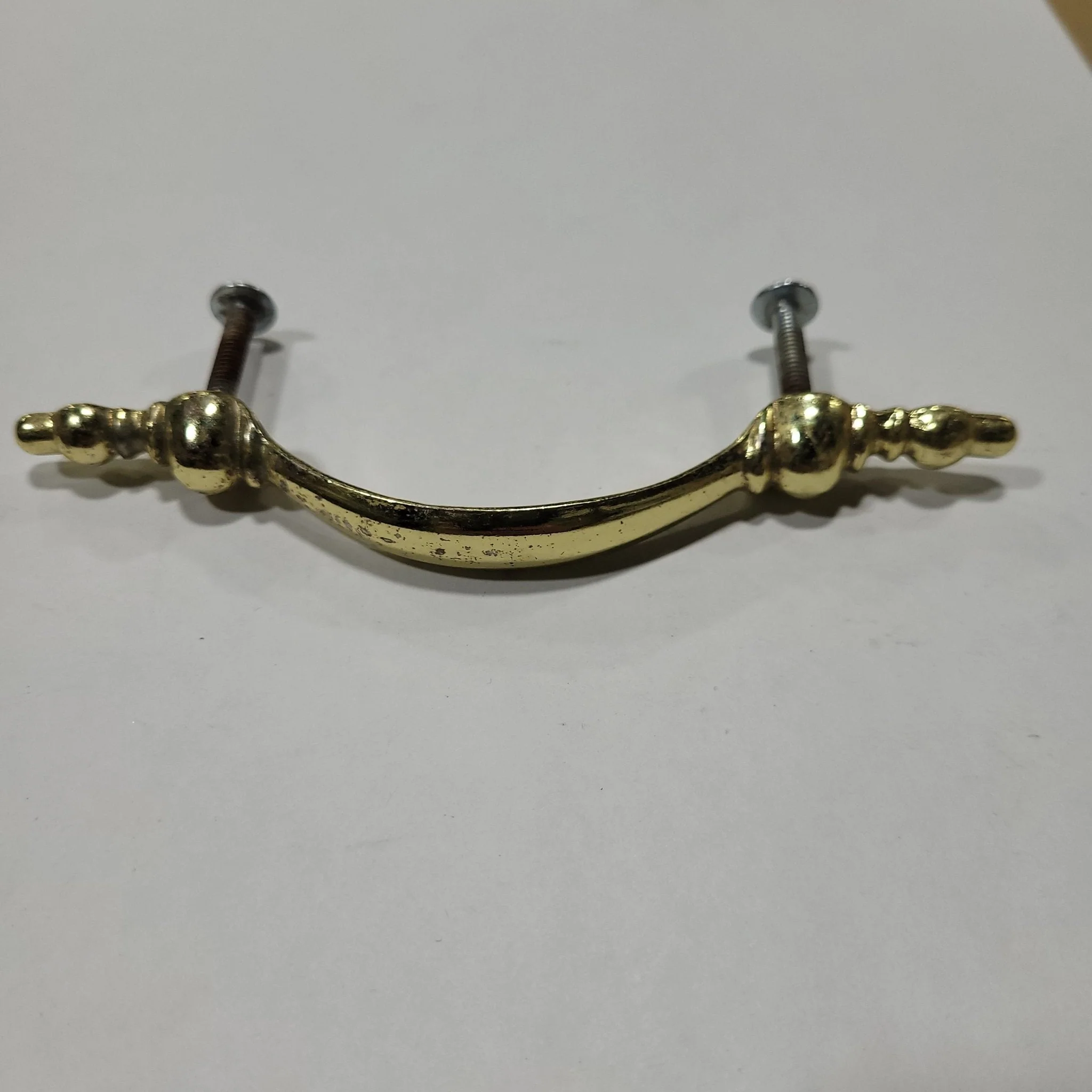 Used Gold Cabinet Handle With 3" Hole Spacing - Image 2