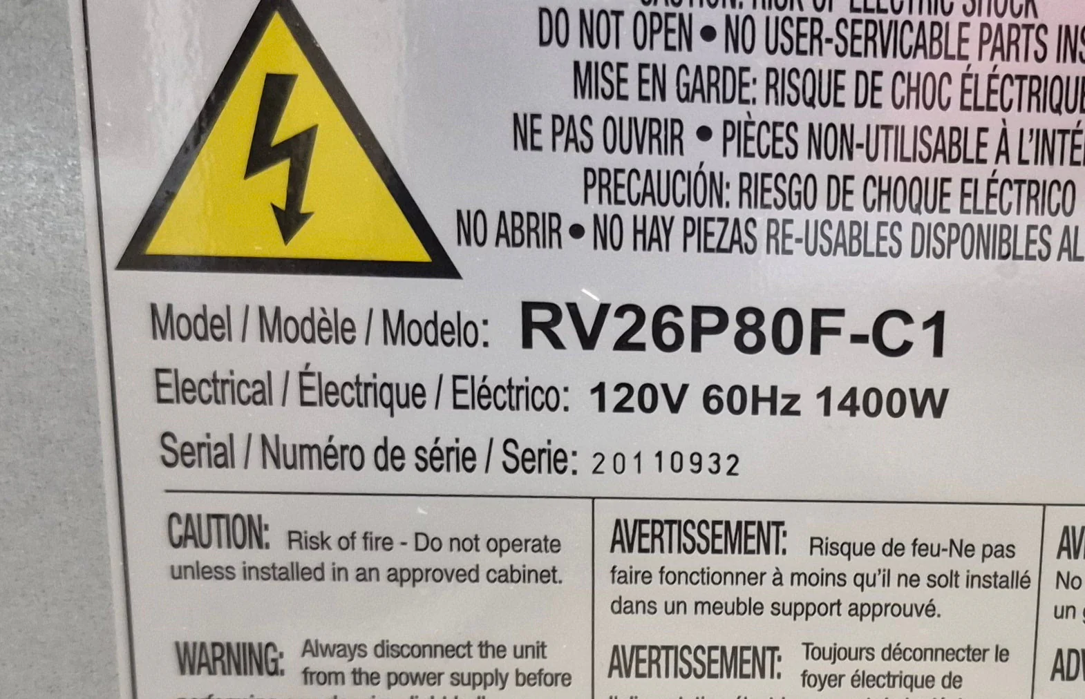 Used INNOFLAME Electric Fireplace - RV26P80F-C1 - Image 4