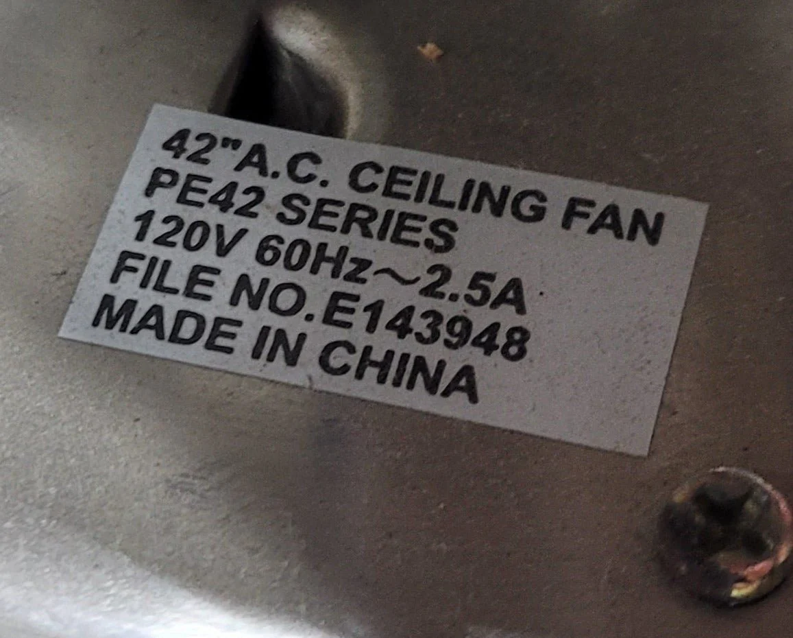 Used Interior Ceiling Mount Fan 42" - Image 3