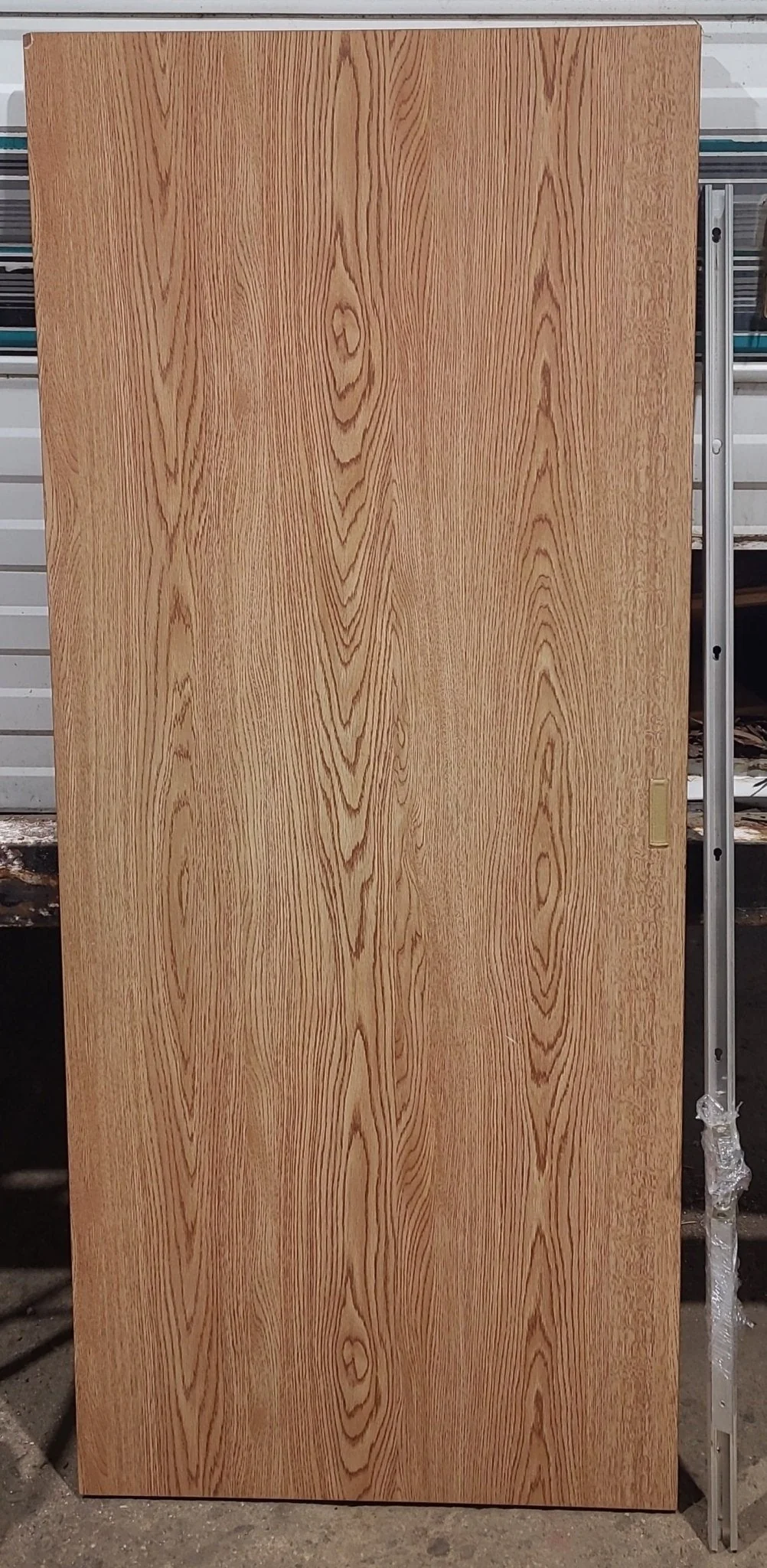 Used Interior Wooden Pocket Door 26 1/2" W X 61 3/4" H X 1 3/8" D