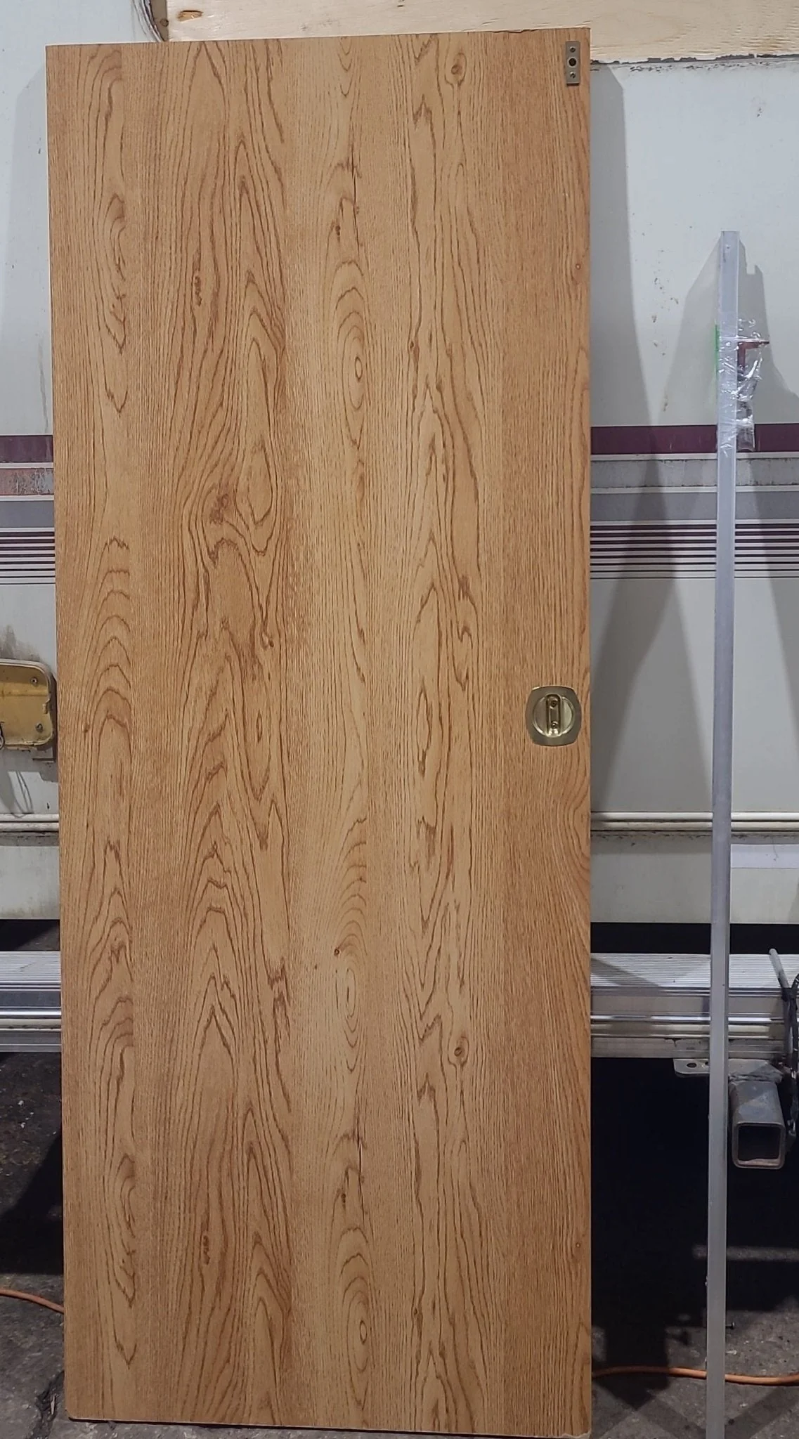 Used Interior Wooden Pocket Door 27" W X 69 1/2" H X 1" D