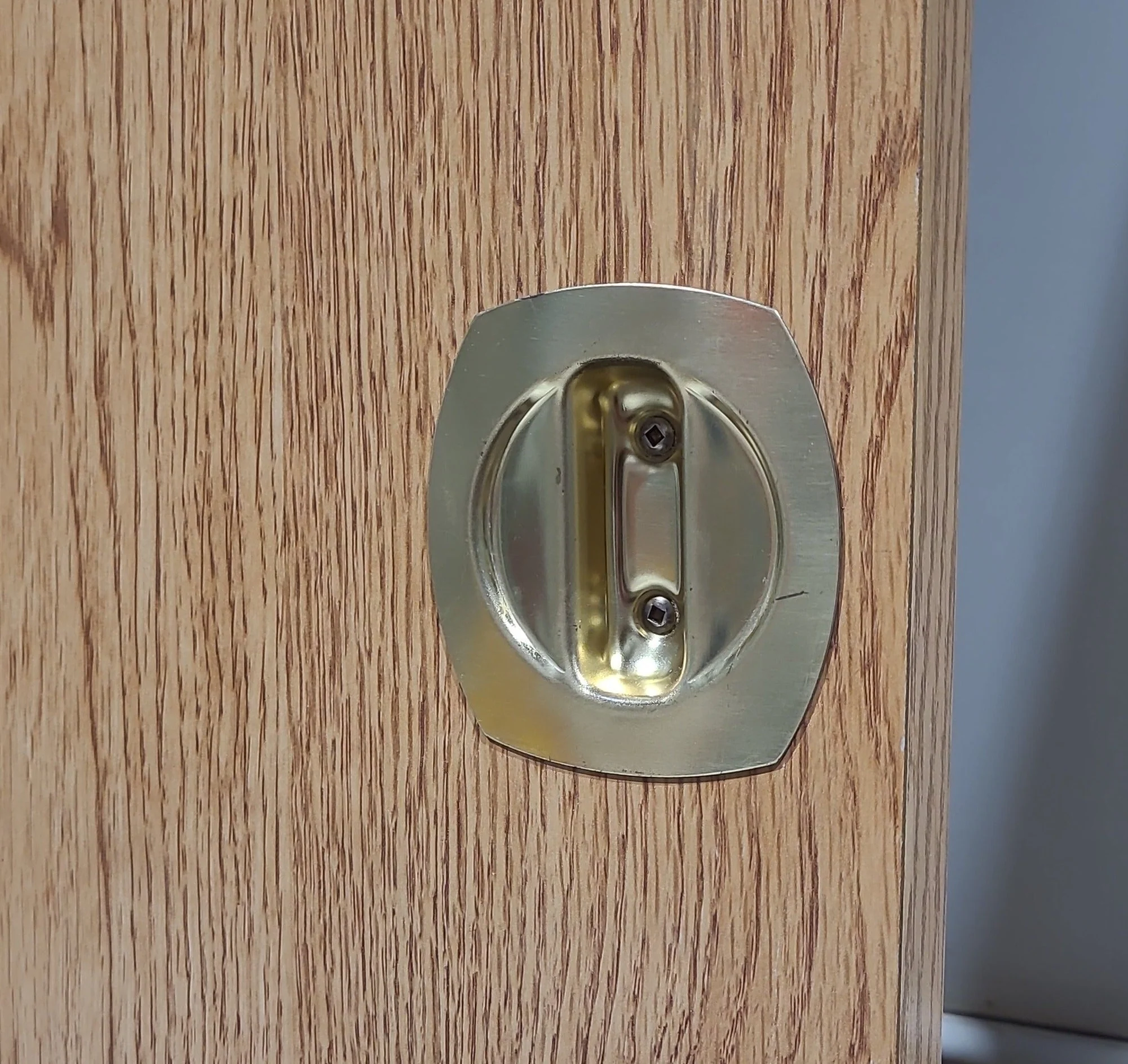 Used Interior Wooden Pocket Door 27" W X 69 1/2" H X 1" D - Image 2