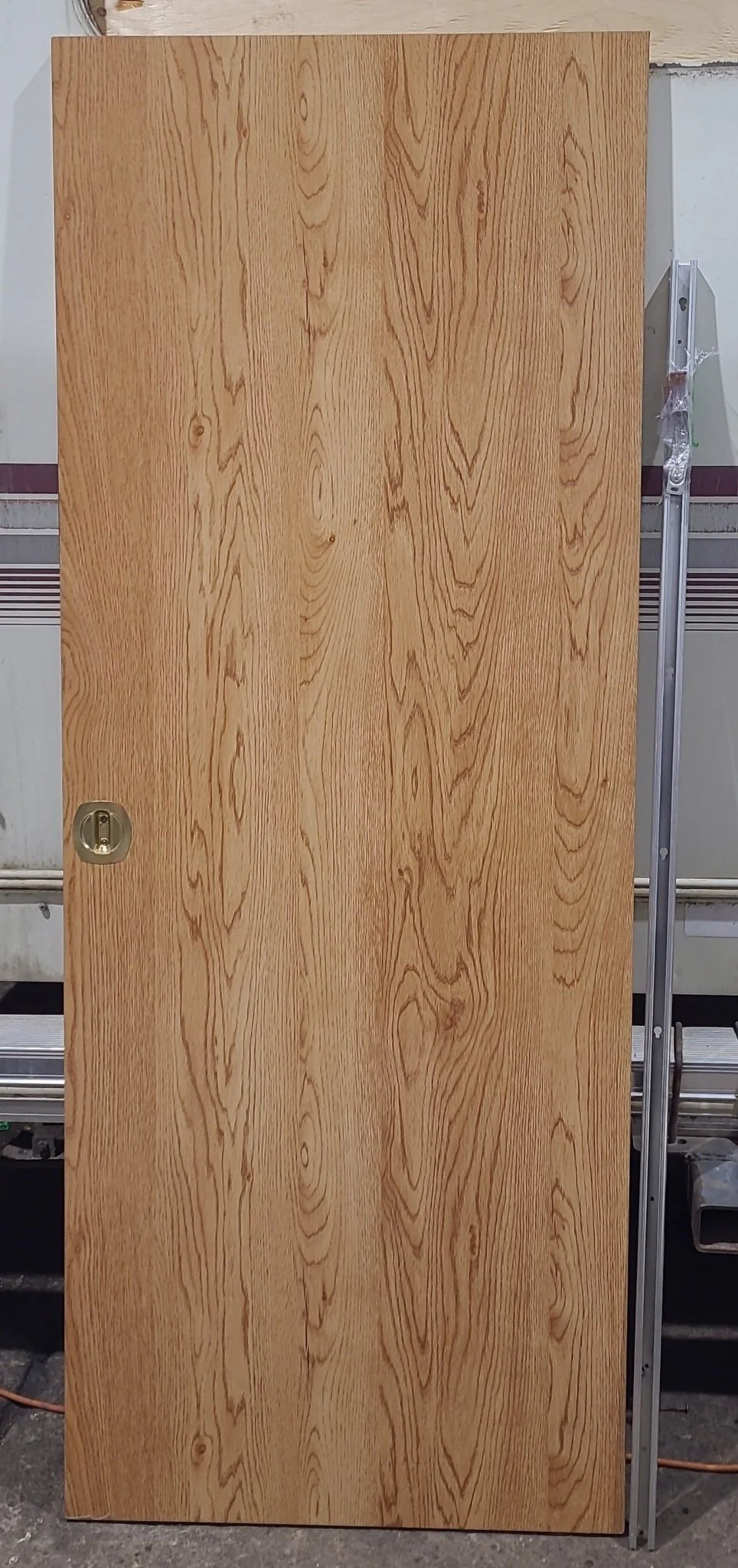 Used Interior Wooden Pocket Door 27" W X 69 1/2" H X 1" D - Image 5