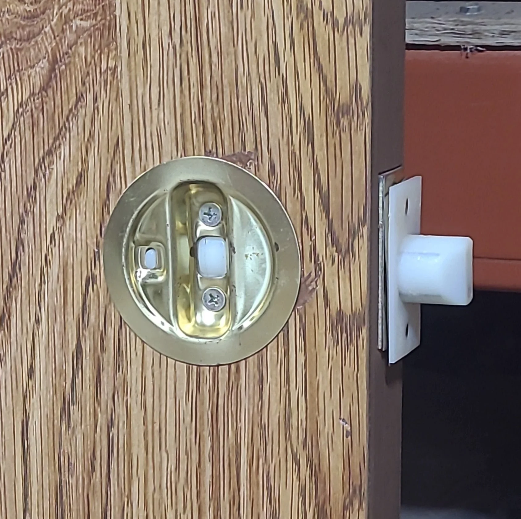 Used Interior Wooden Pocket Door 28 1/8" W X 50 7/8" H X 1 1/2" D - Image 3