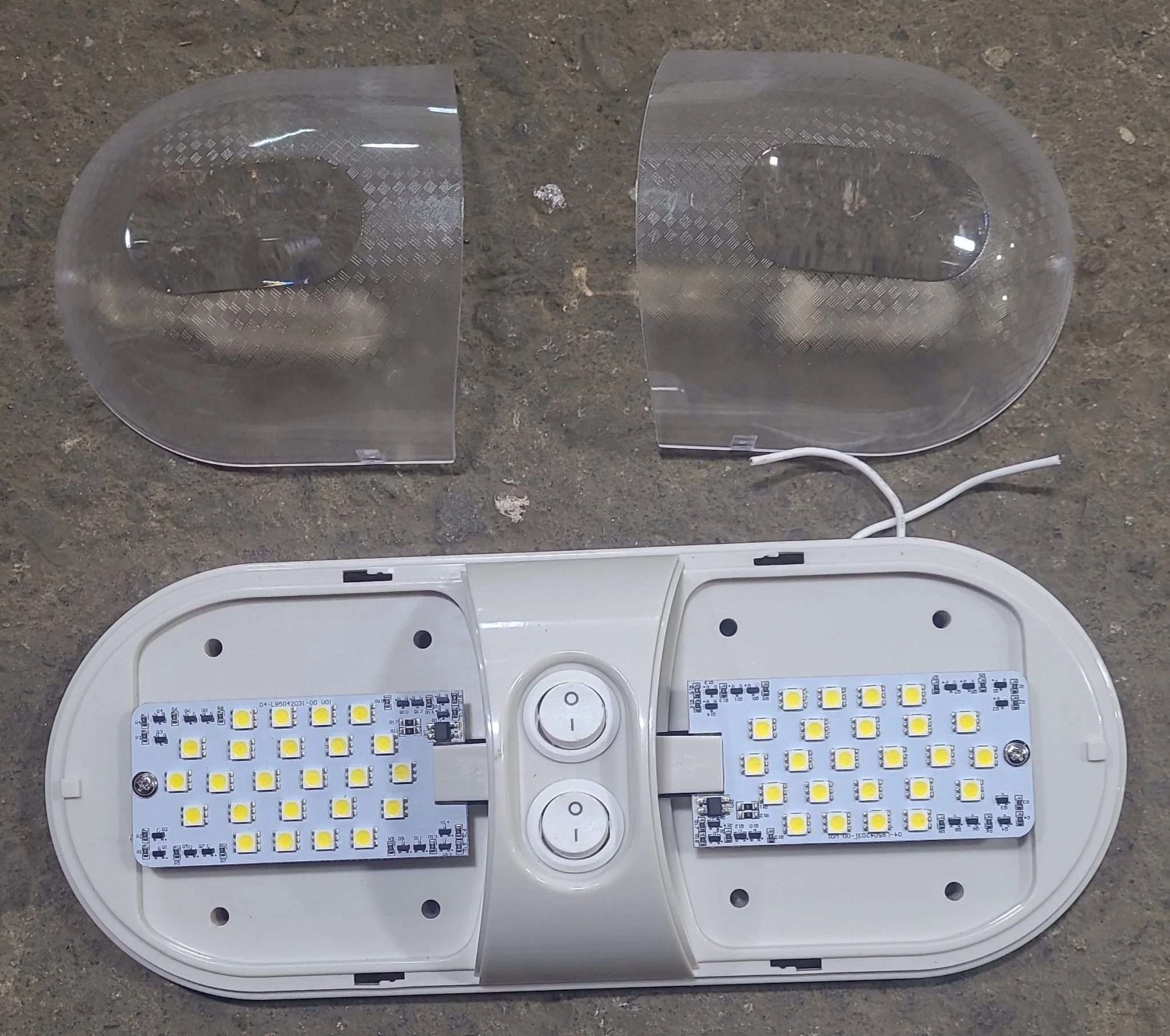 Used Light Fixture *DOUBLE* Off- White - Image 2