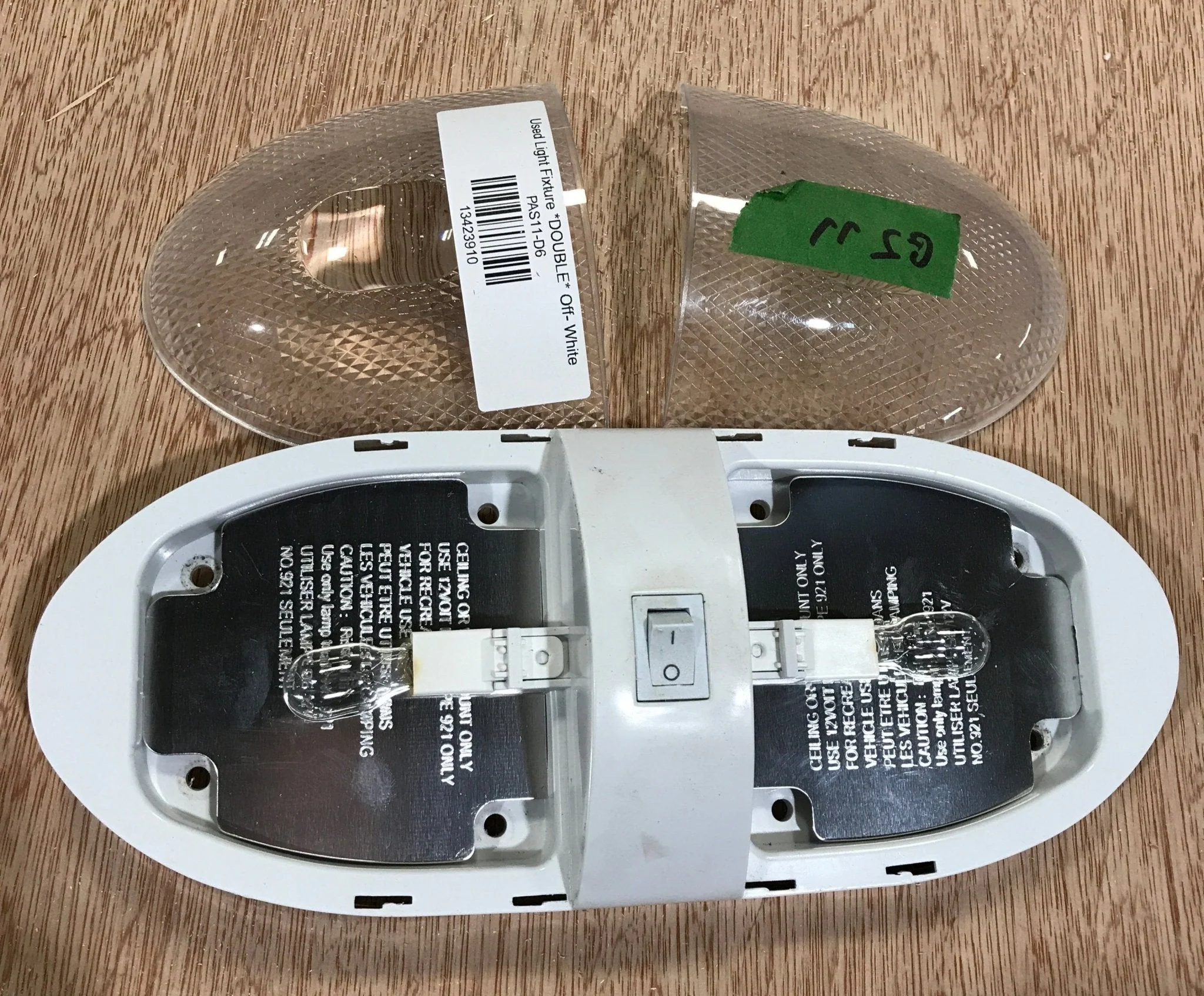 Used Light Fixture *DOUBLE* Off- White - Image 3